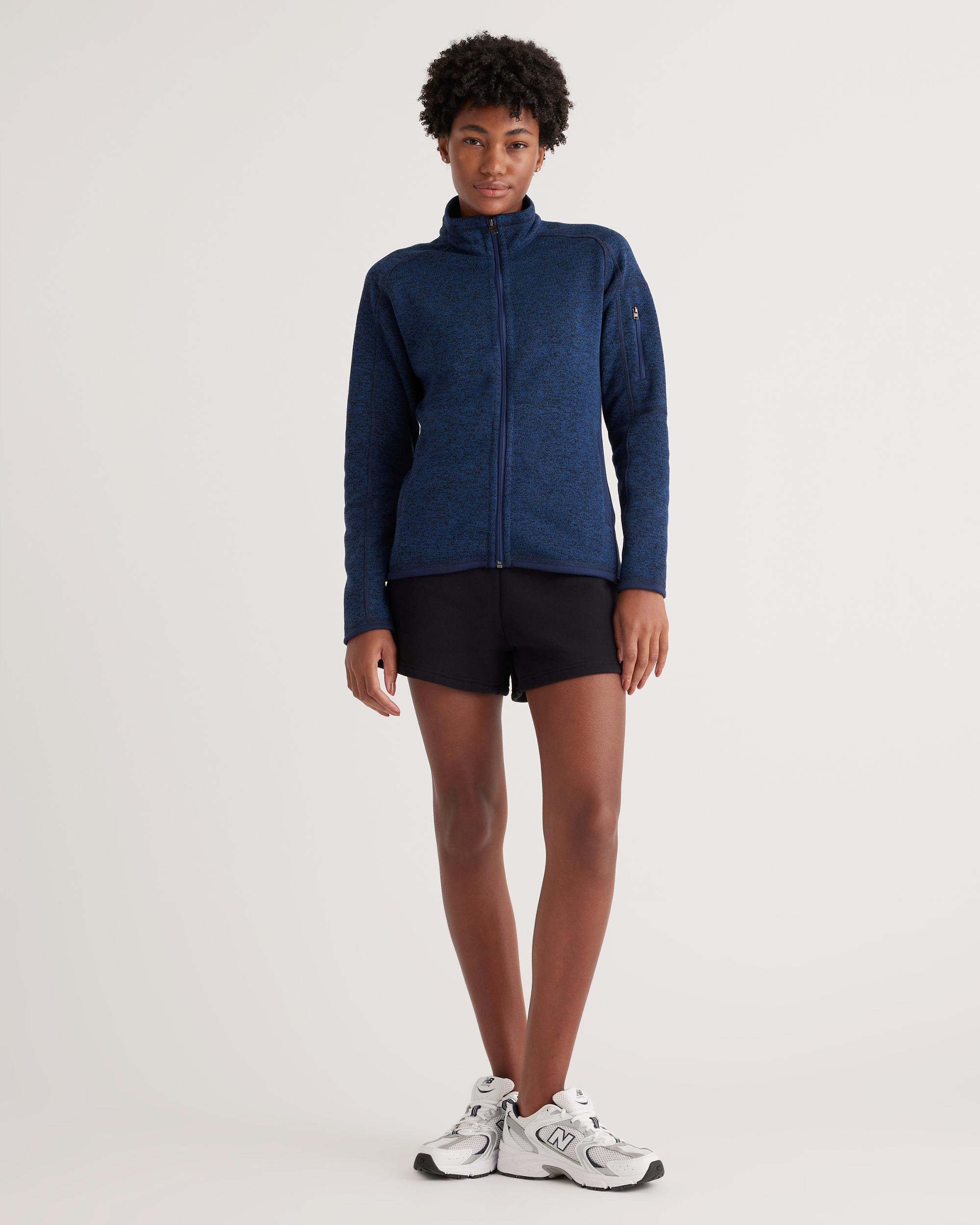 Quince | Women's Sweater-Knit Fleece Full-Zip Jacket Size XS, Recycled Polyester Product Image