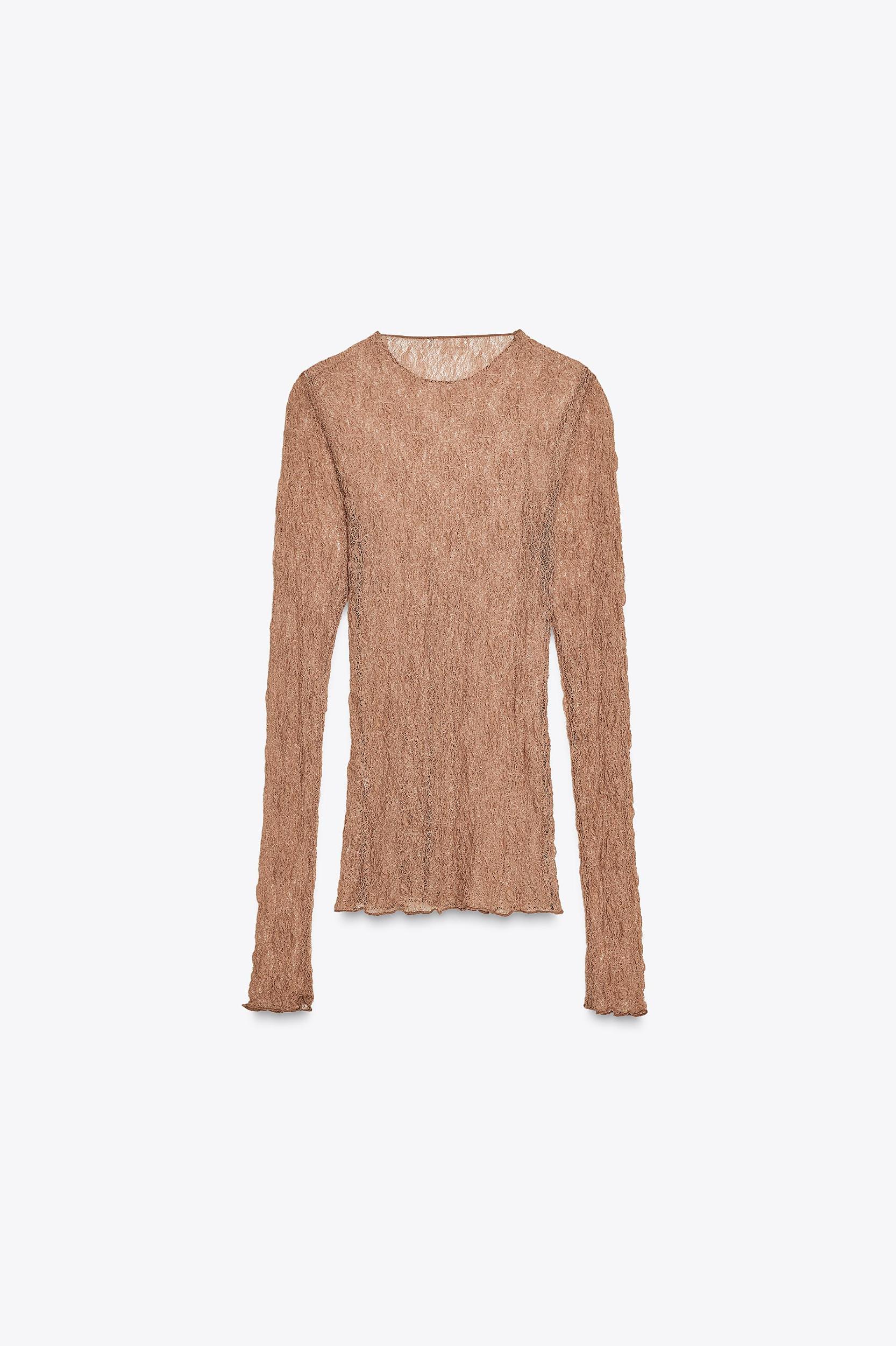 LACE LONG SLEEVE TOP Product Image