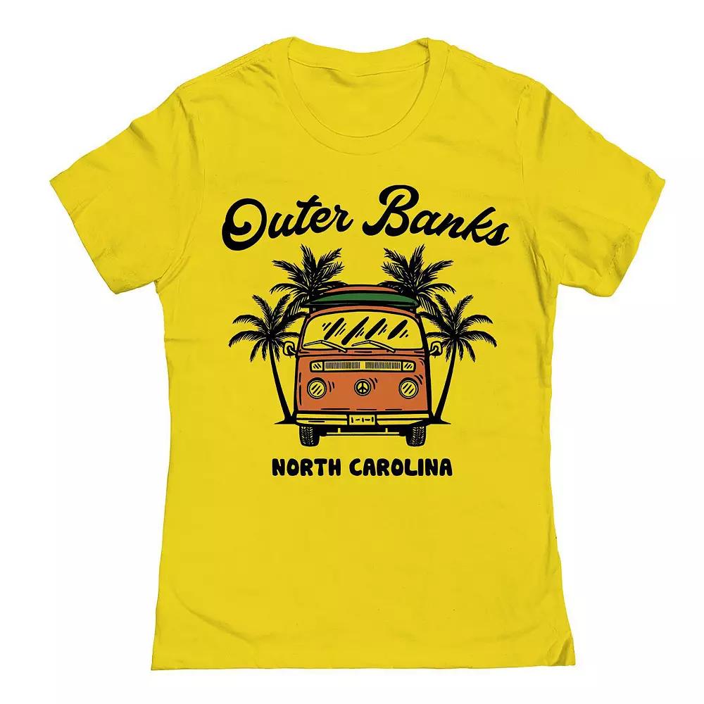 Junior's Outer Banks Van 1 Womens Graphic Tee, Girl's, Size: Medium, Sport Gray Product Image