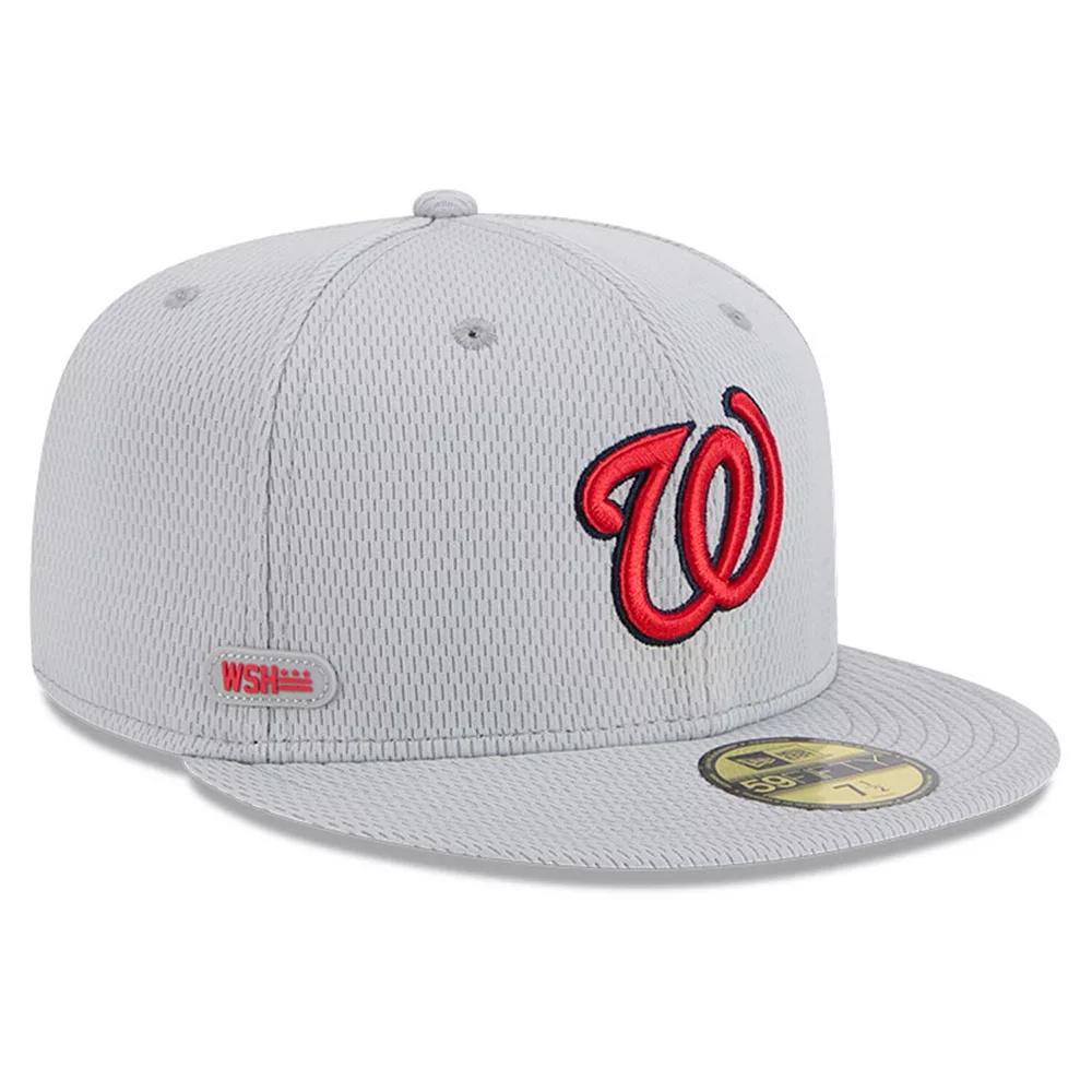 Men's New Era Gray Washington Nationals 2025 MLB Clubhouse 59FIFTY Fitted Hat, Size: 7, Grey Product Image