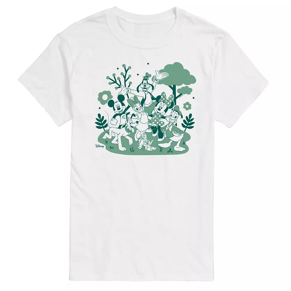 Disney's Mickey Mouse & Friends Men's Green Character Group Graphic Tee,  Product Image