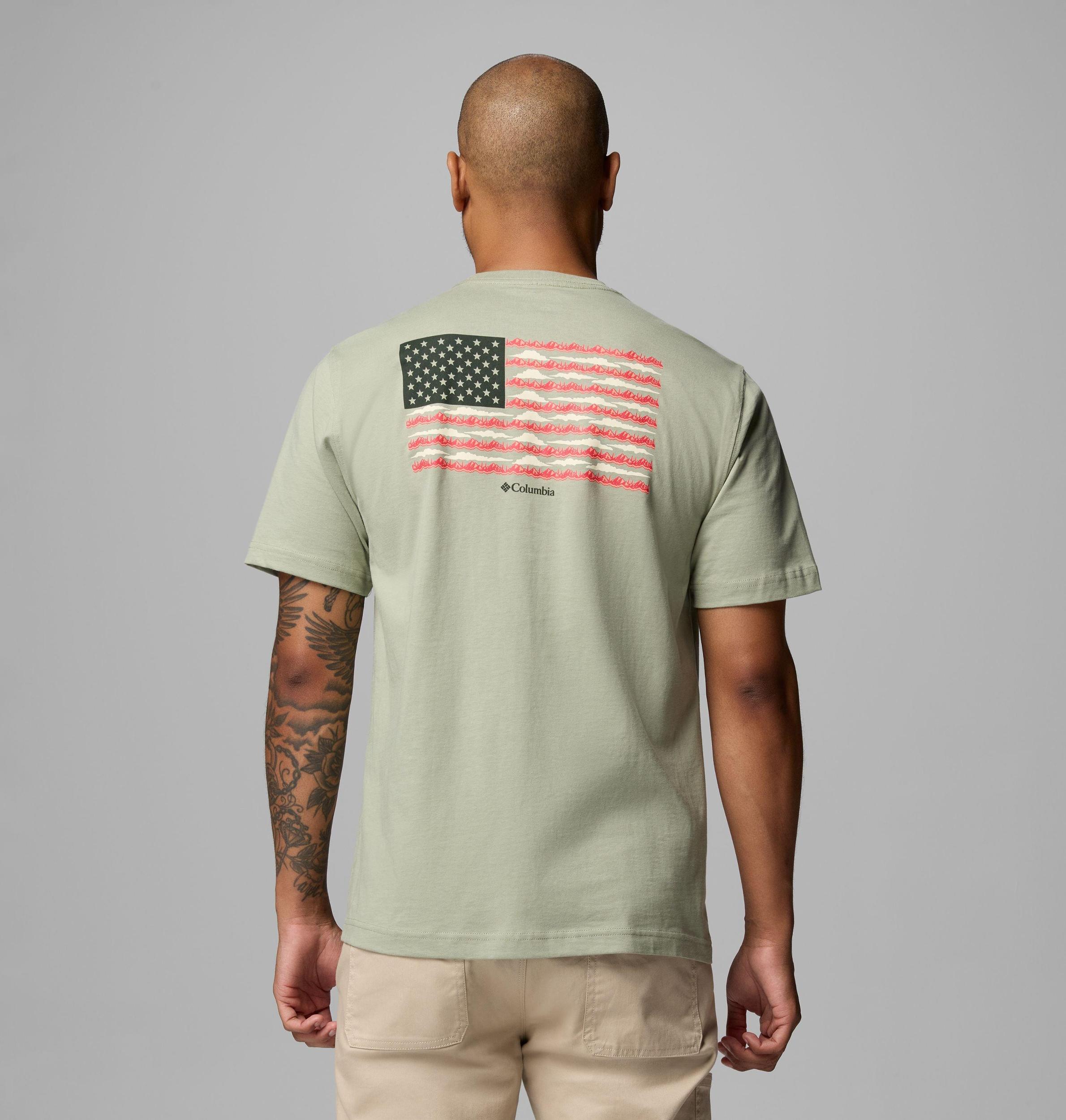 Columbia Mens Thesen Flag CSC Short Sleeve T-Shirt- Product Image