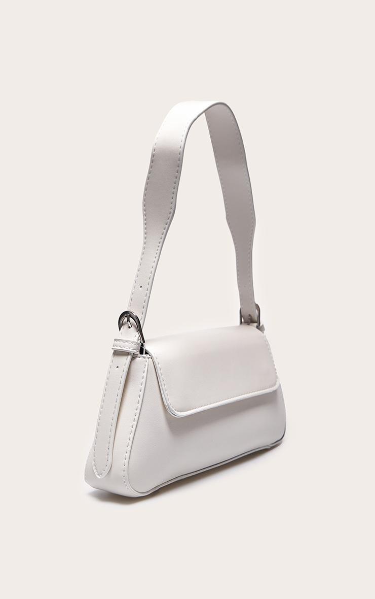White Trapeze Simple Shoulder Bag Product Image