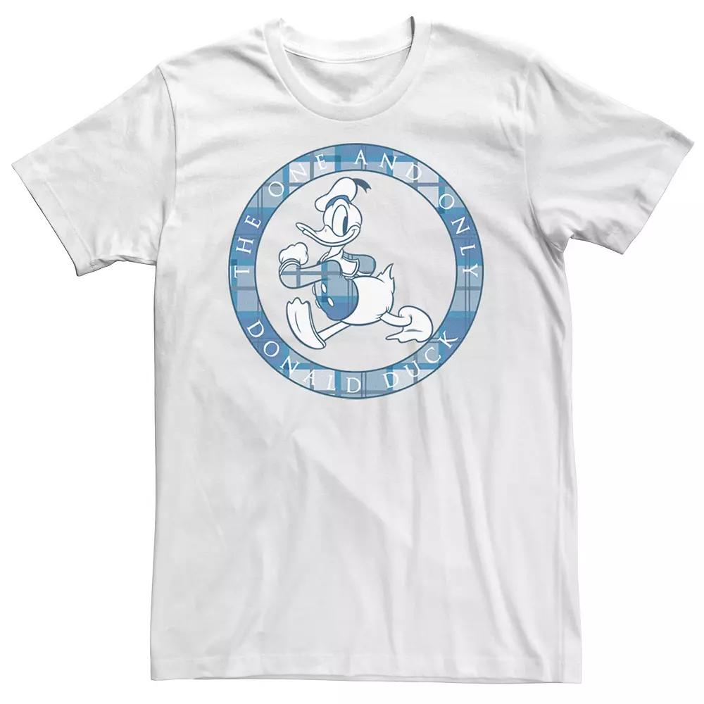 Disney's Donald Duck Plaid Portrait Circle Logo Men's Tee,  Product Image