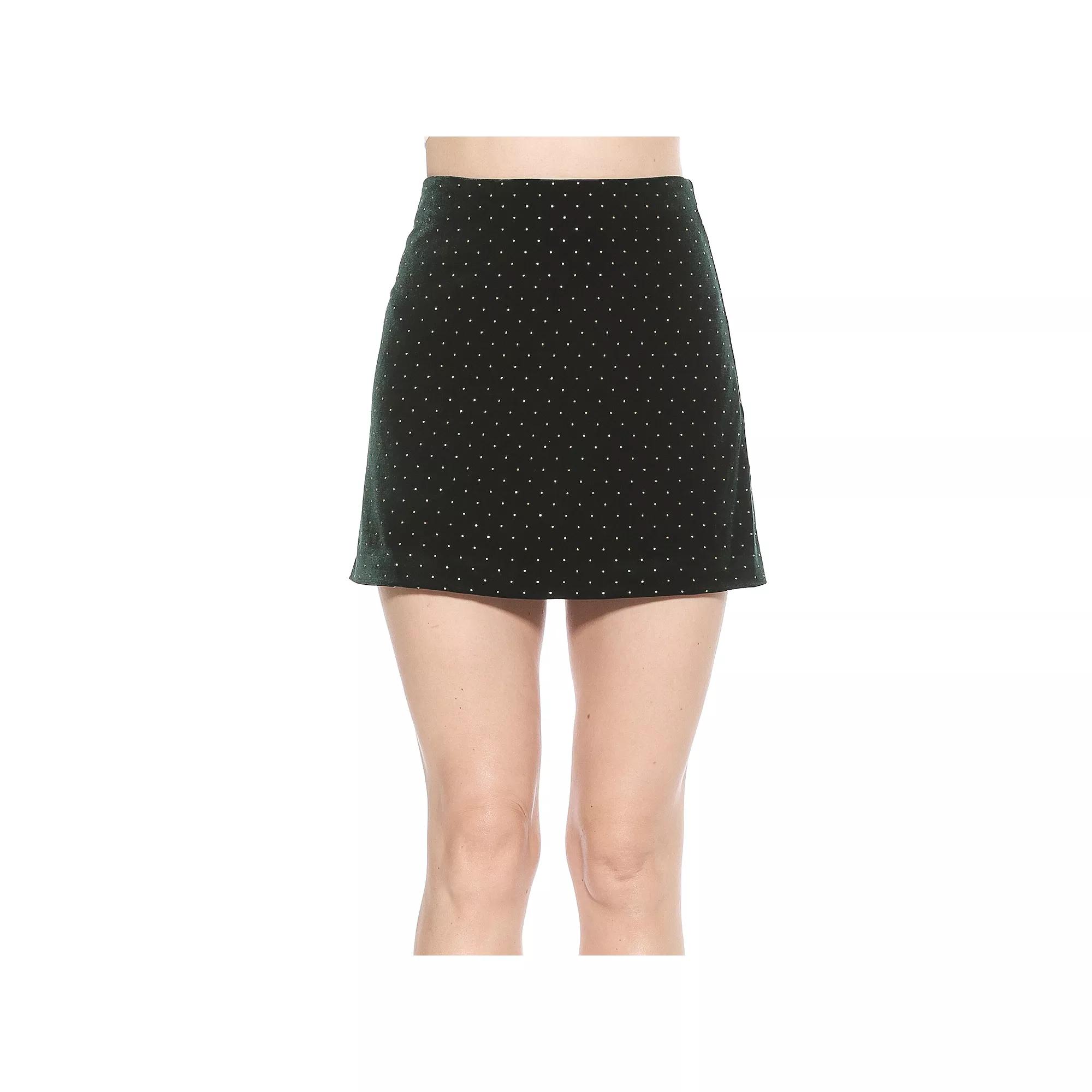 Women's Alexia Admor Finn Velvet Fitted Mini Skirt,  Product Image