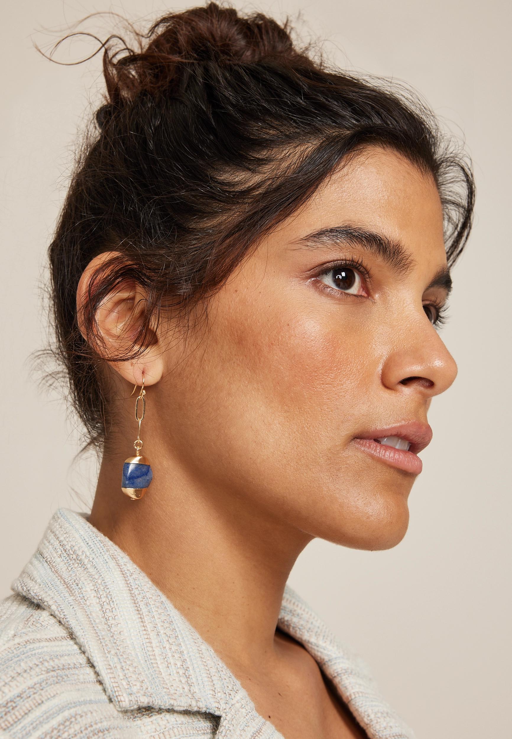 Tidal Blue Stone Earrings Product Image