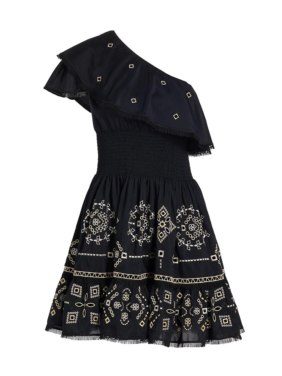 Womens Brooklyn Embroidered One-Shoulder Minidress Product Image