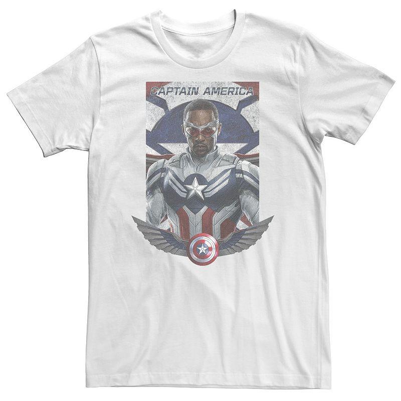 Big & Tall Marvel The Falcon And The Winter Soldier Captain America Wings Portrait Logo Tee, Men's,  Product Image