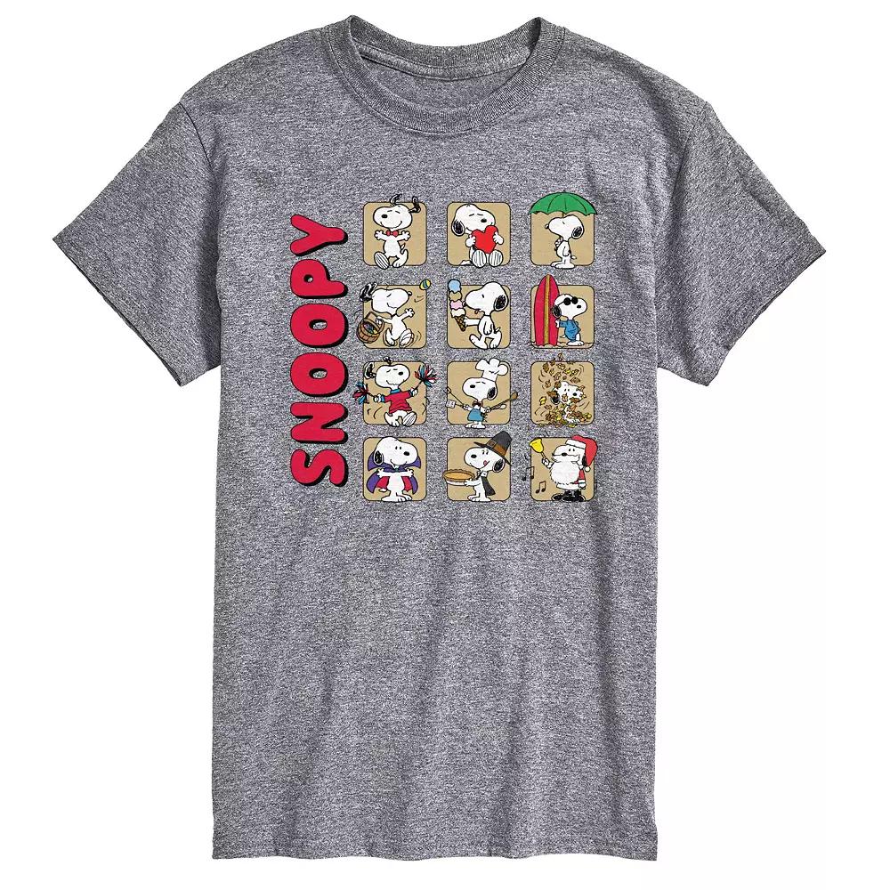 Men's Peanuts Snoopy Calendar Graphic Tee,  Product Image