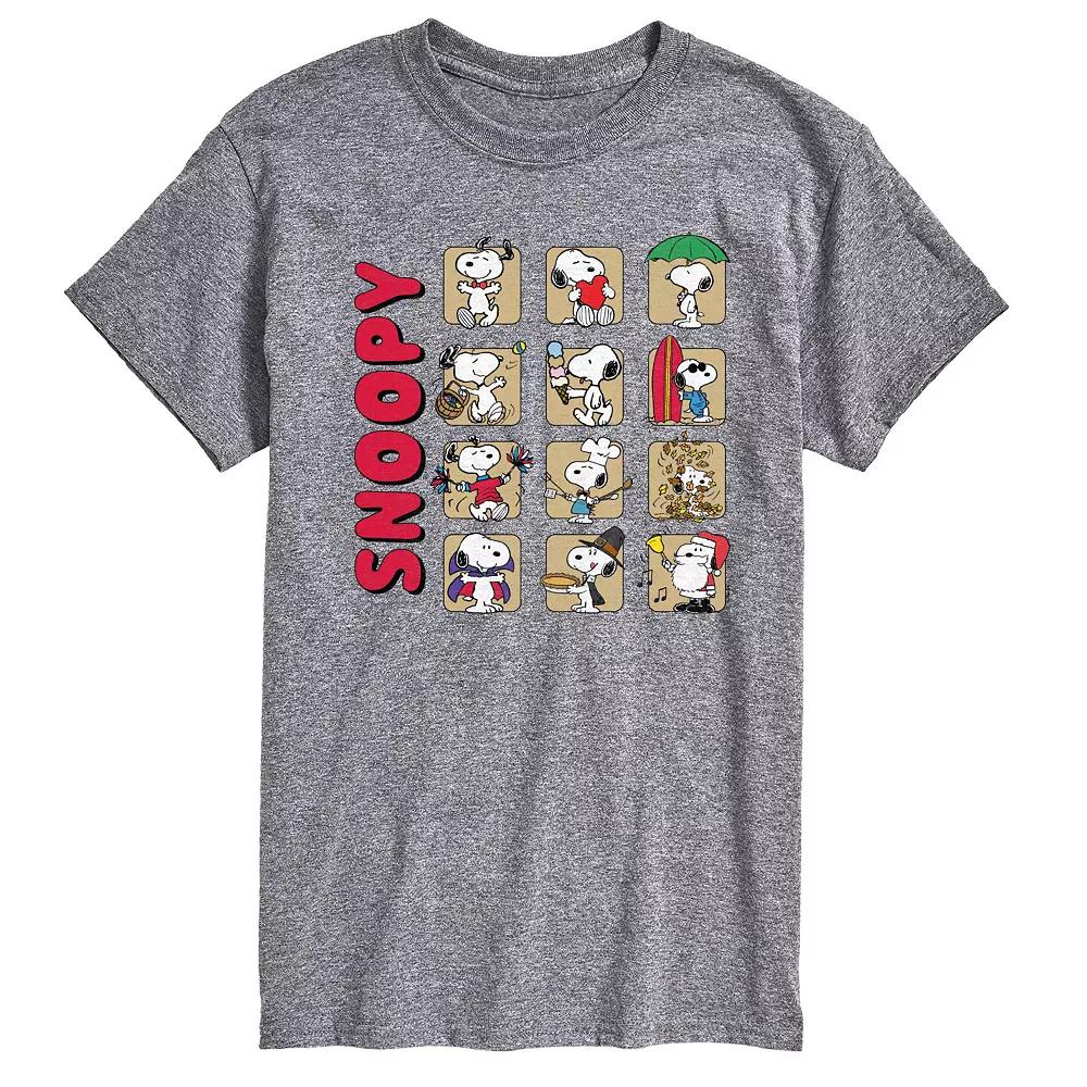 Men's Peanuts Snoopy Calendar Graphic Tee,  Product Image