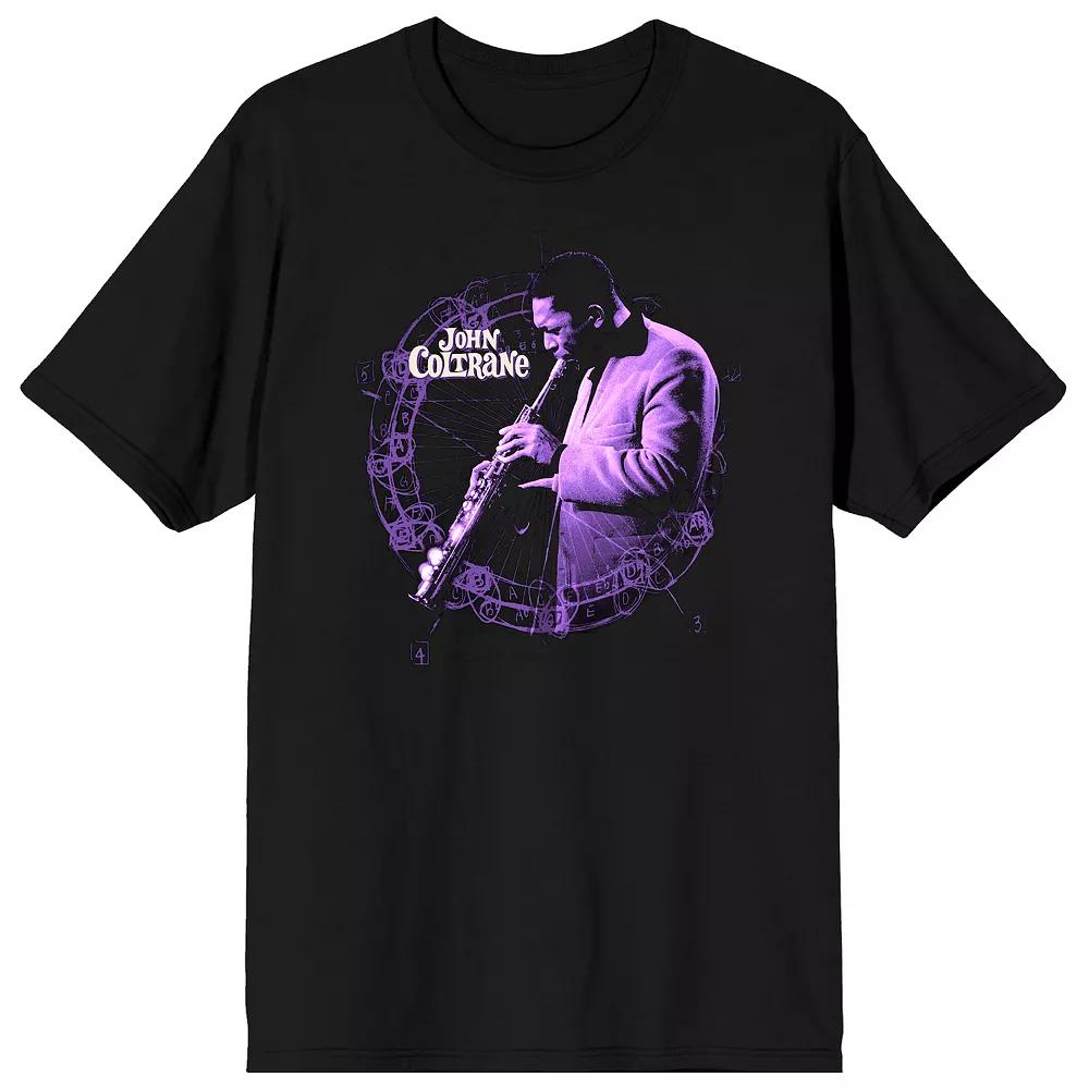 Men's John Coltrane Purple Hue Short Sleeve Graphic Tee,  Product Image