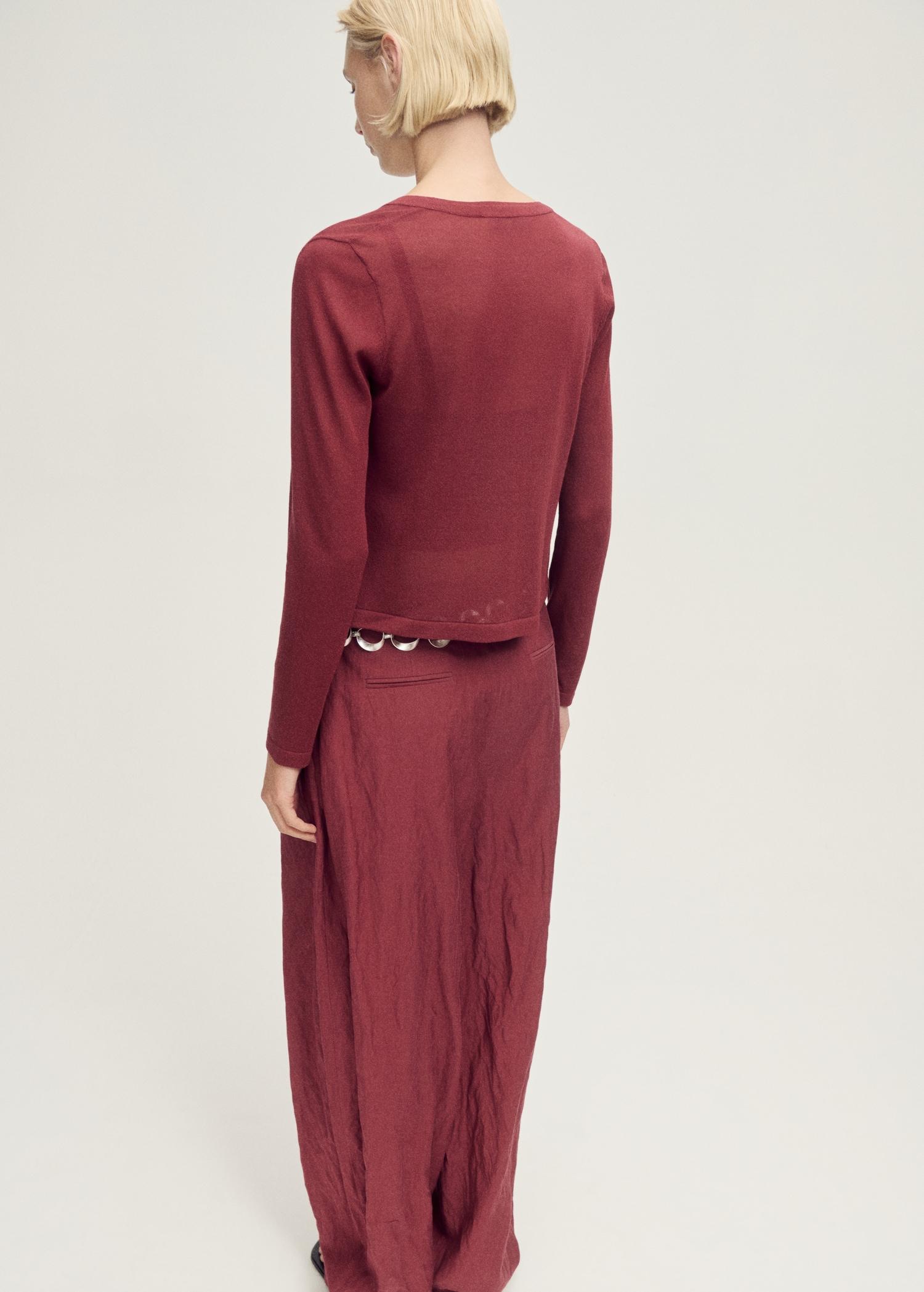 Fine-knit straight-fit cardigan - Women | MANGO USA Product Image