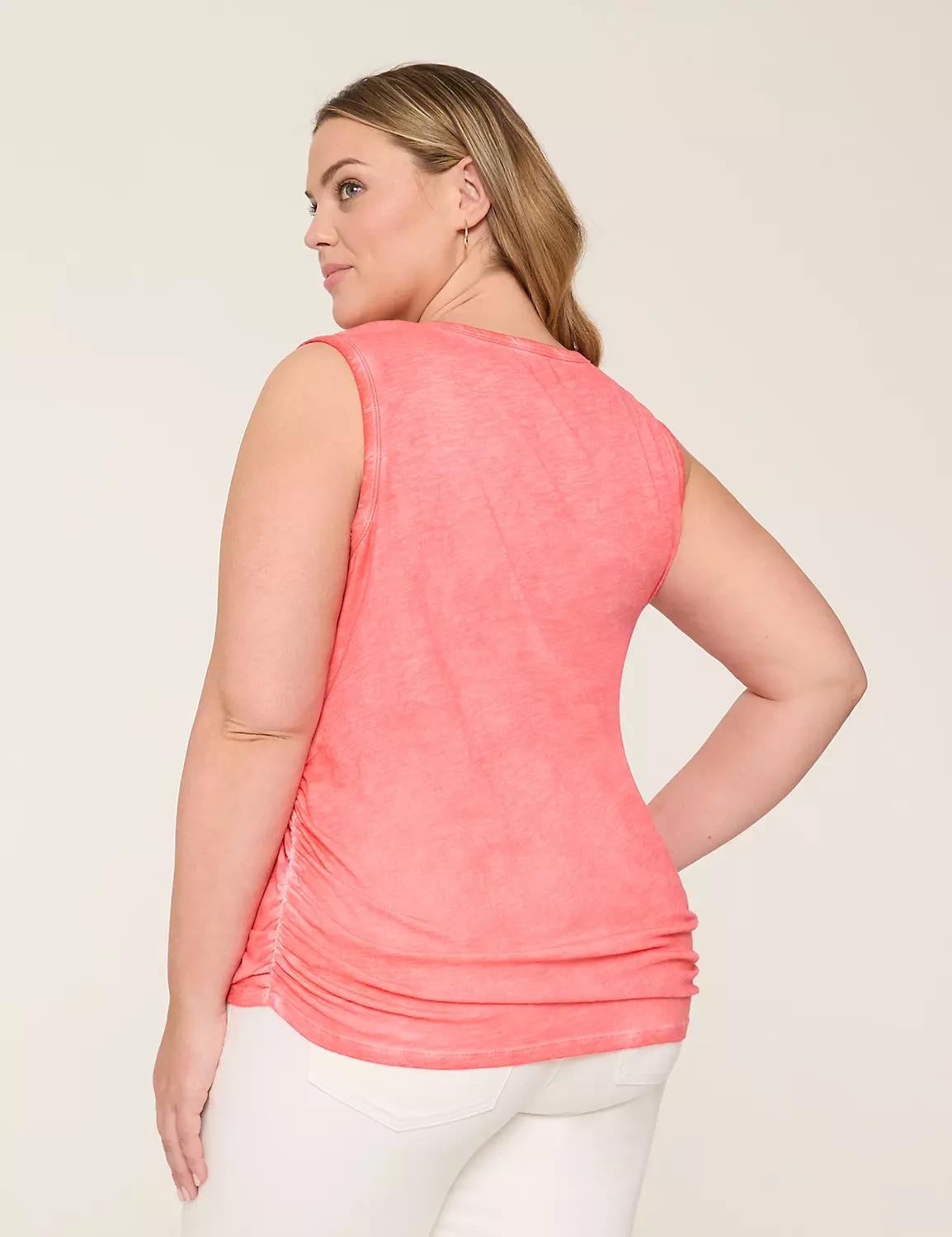 Scoop-Neck Side-Ruched Tank Product Image