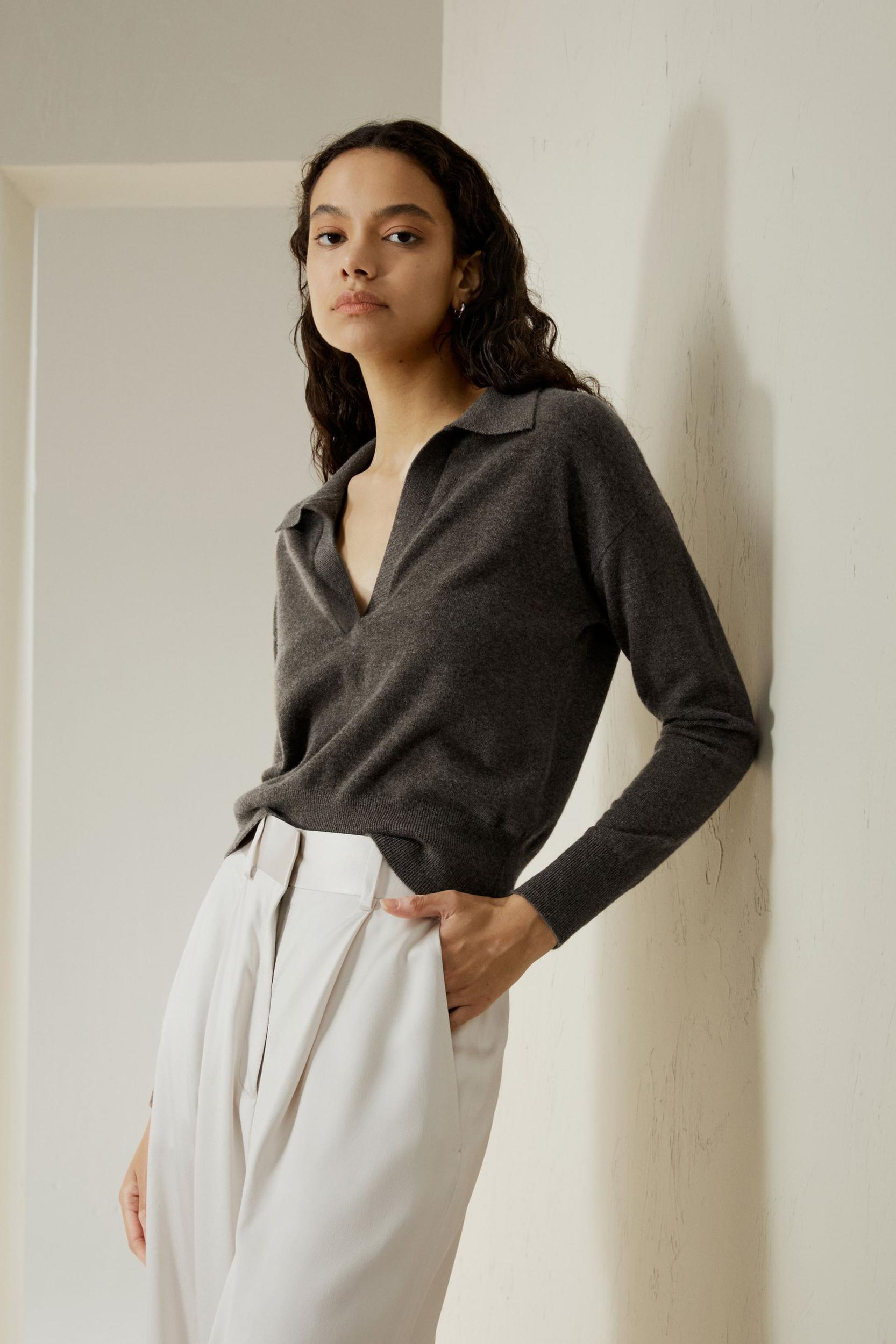 Cashmere Polo Shirt Product Image