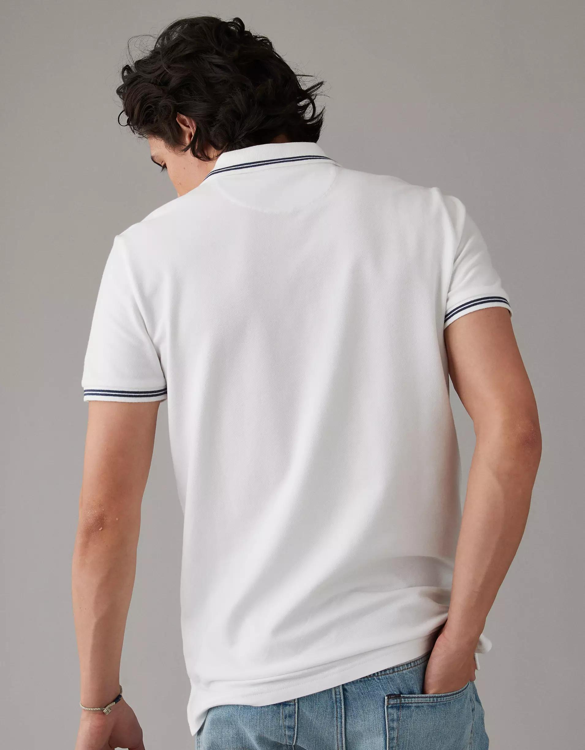 AE Lived-In Slim Fit Pique Polo Shirt Product Image