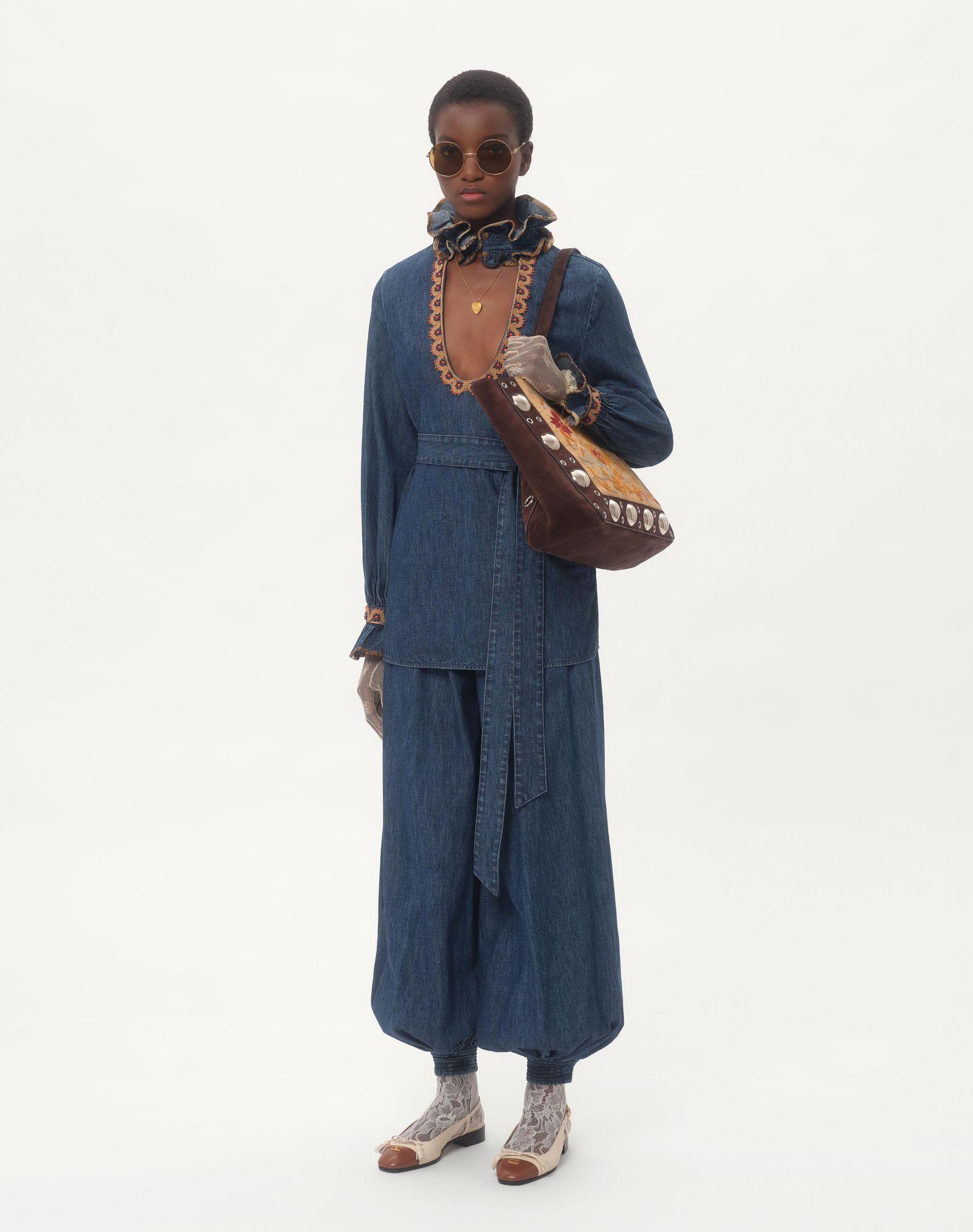 Valentino Garavani Nellcôte Medium Embroidered Shopping Bag Product Image