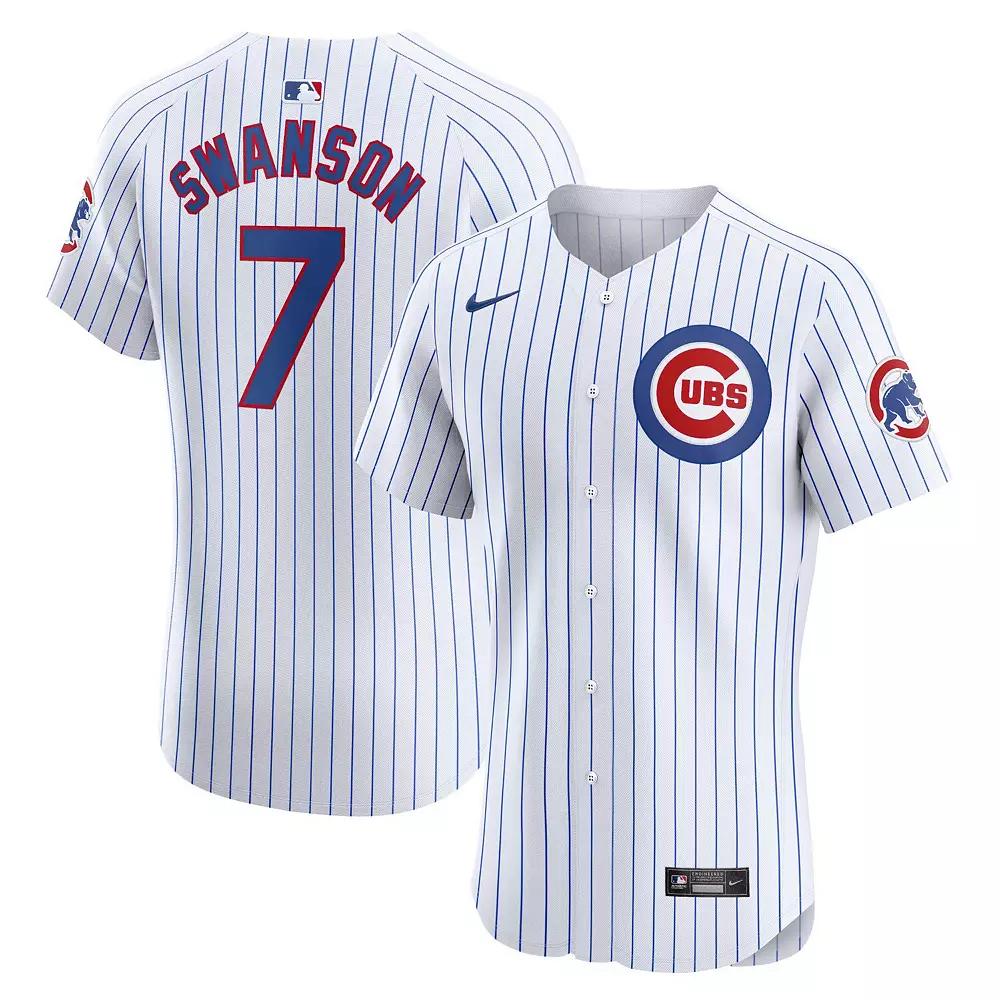 Men's Nike Dansby Swanson White Chicago Cubs Home Elite Player Jersey, Size: 48 Product Image