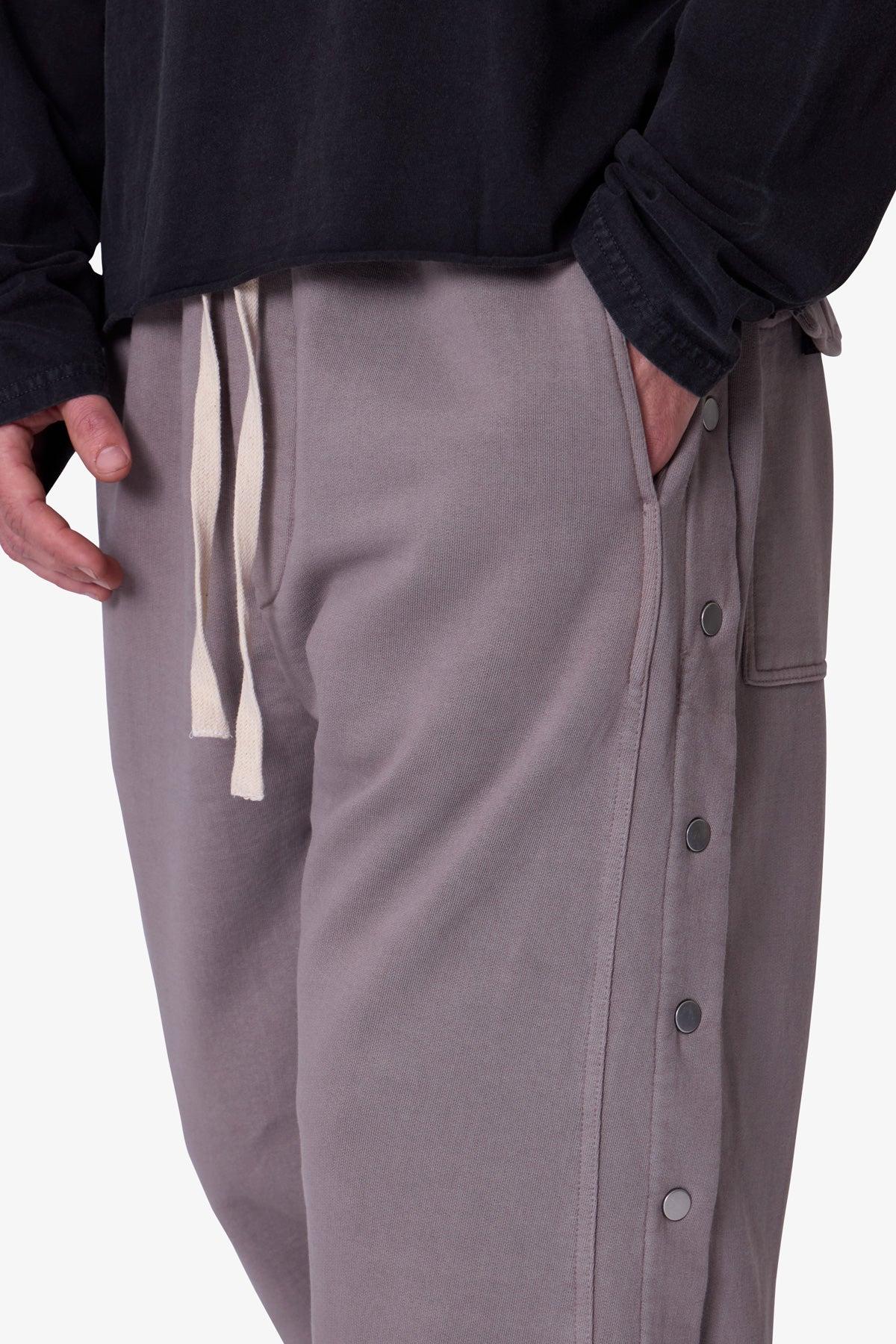 Side Snap Fleece Pants - Washed Mauve Product Image
