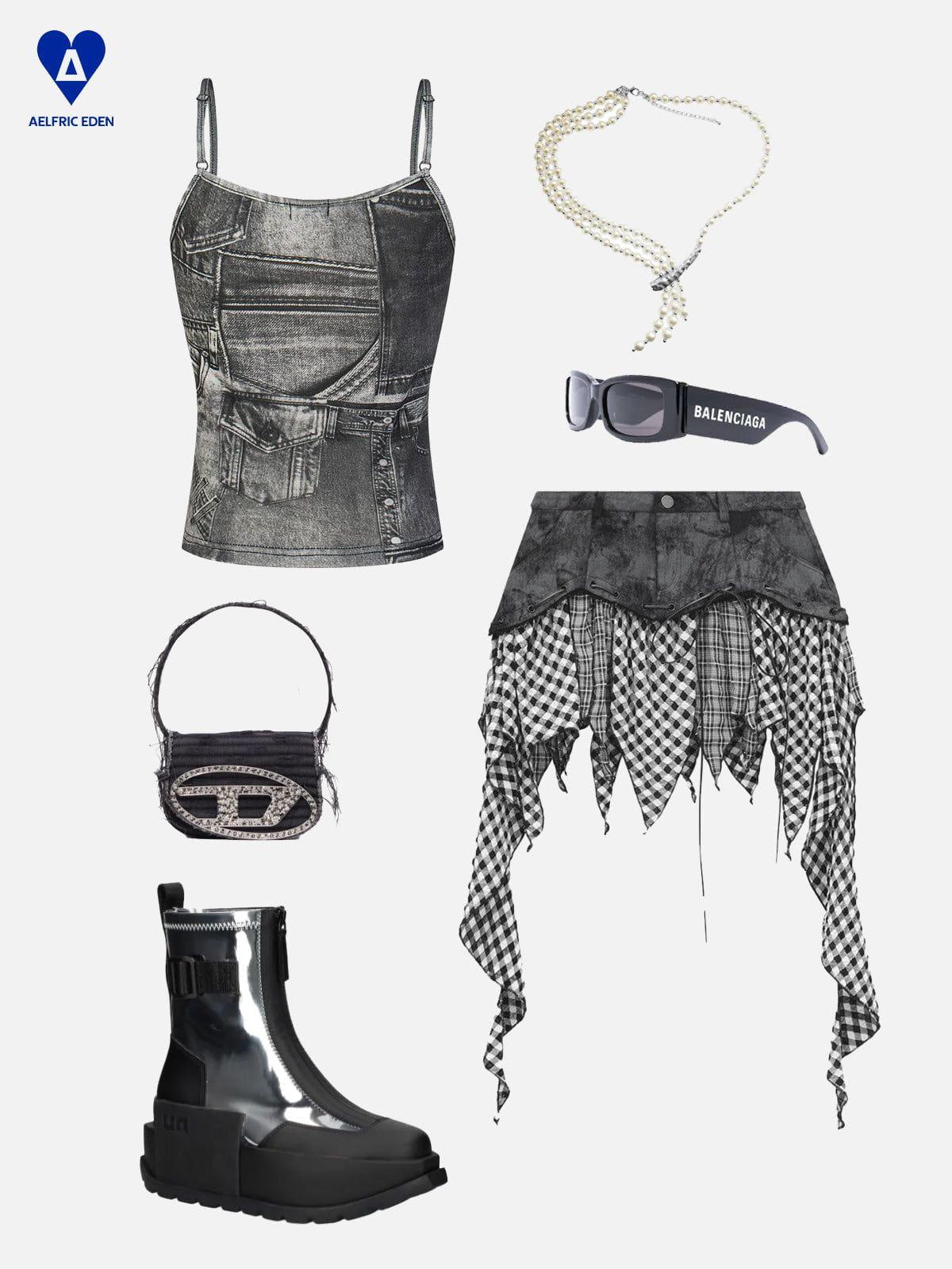 Aelfric Eden Denim Print Cami Top Product Image