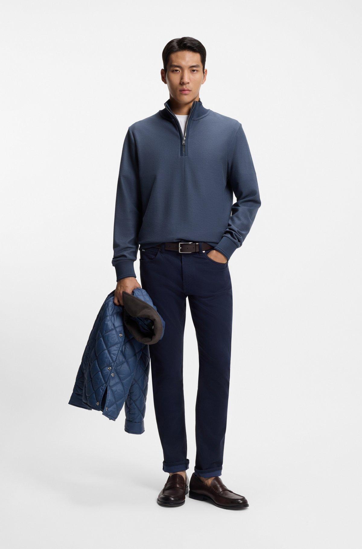 Quarter-zip sweatshirt in a cotton blend Product Image