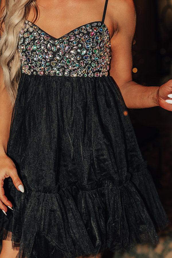 Effortless Elegance Embellished Tulle Mini Dress Product Image