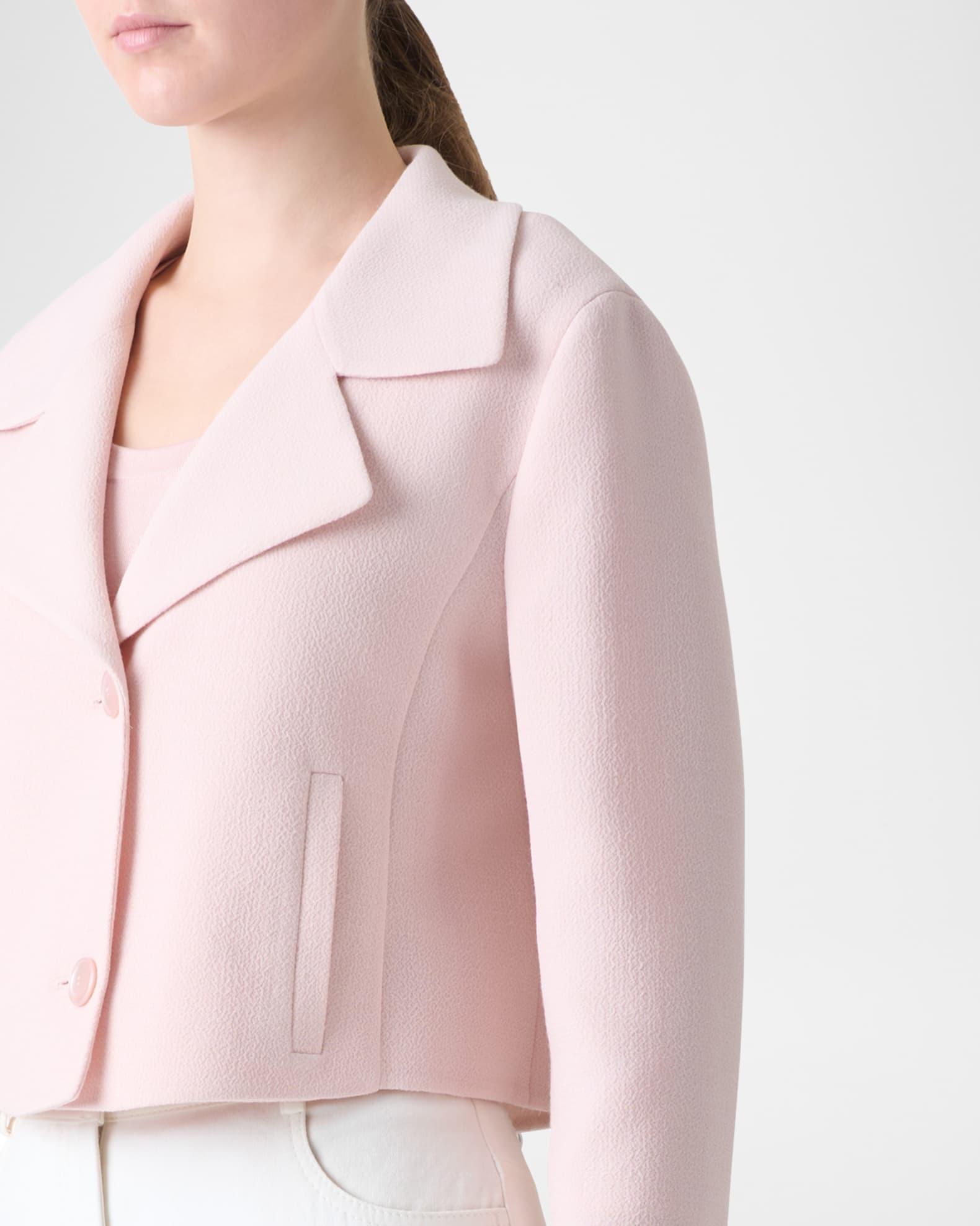 Wide Lapel Single-Breasted Crop Jacket Product Image