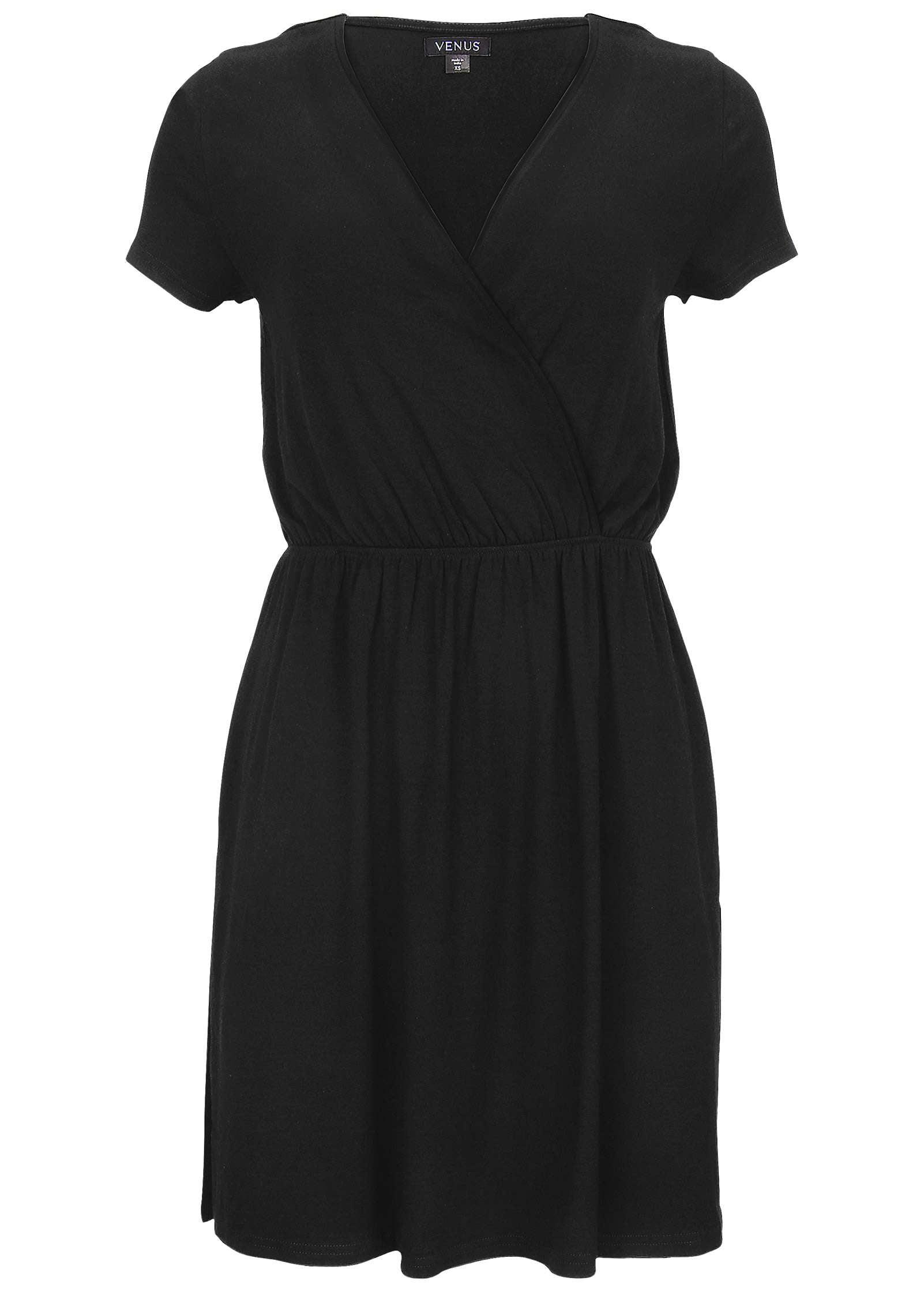 Short Sleeve Cover-Up Dress - Black Product Image