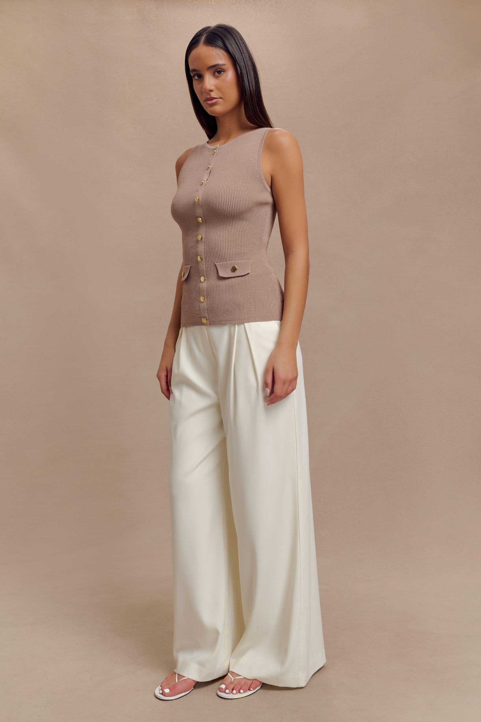 Sawyer Longline Top - Taupe Product Image