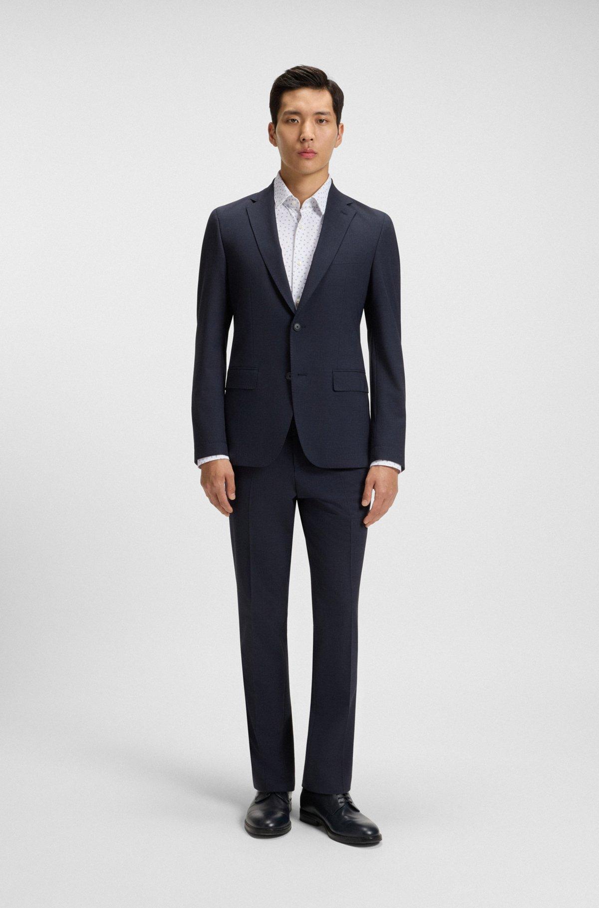 Slim-fit shirt in printed performance-stretch jersey Product Image