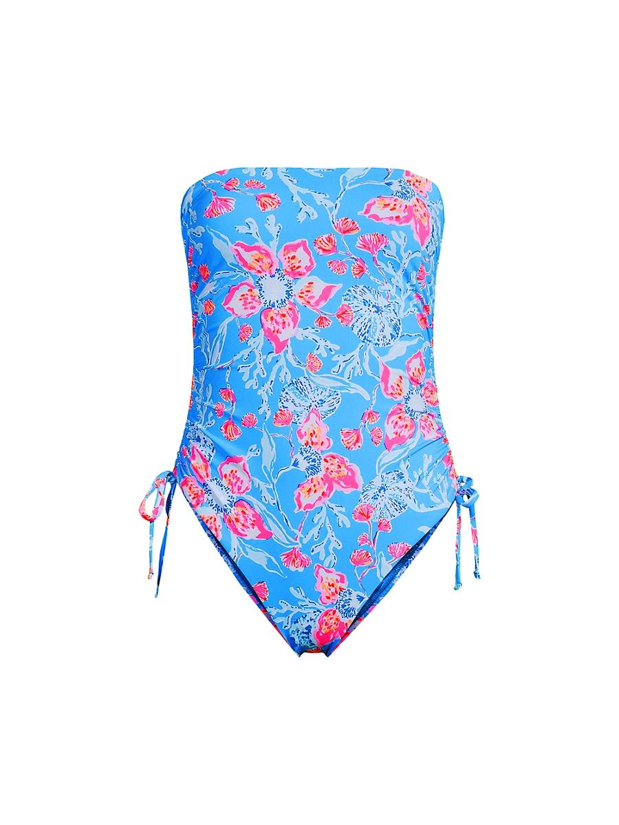 Womens Lorenda Floral One-Piece Swimsuit Product Image