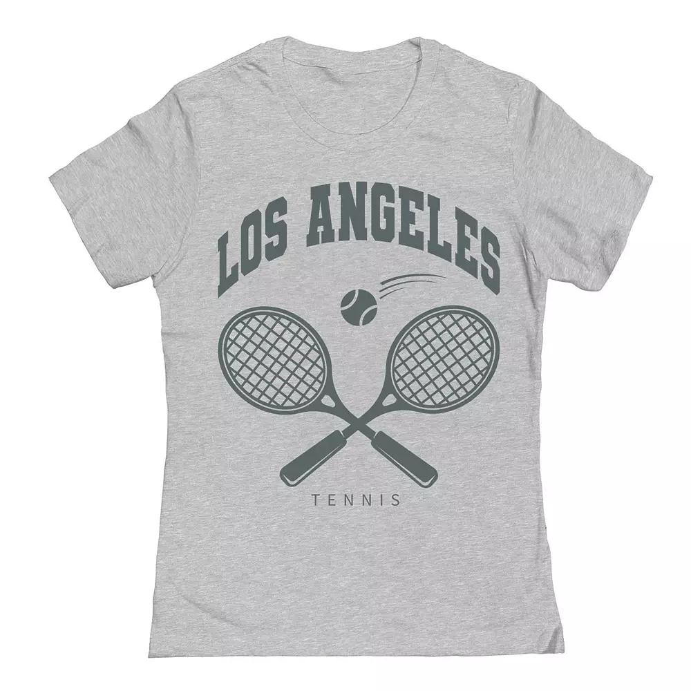 Junior's La Tennis Womens Graphic Tee, Girl's, Size: XXL, Sport Gray Product Image