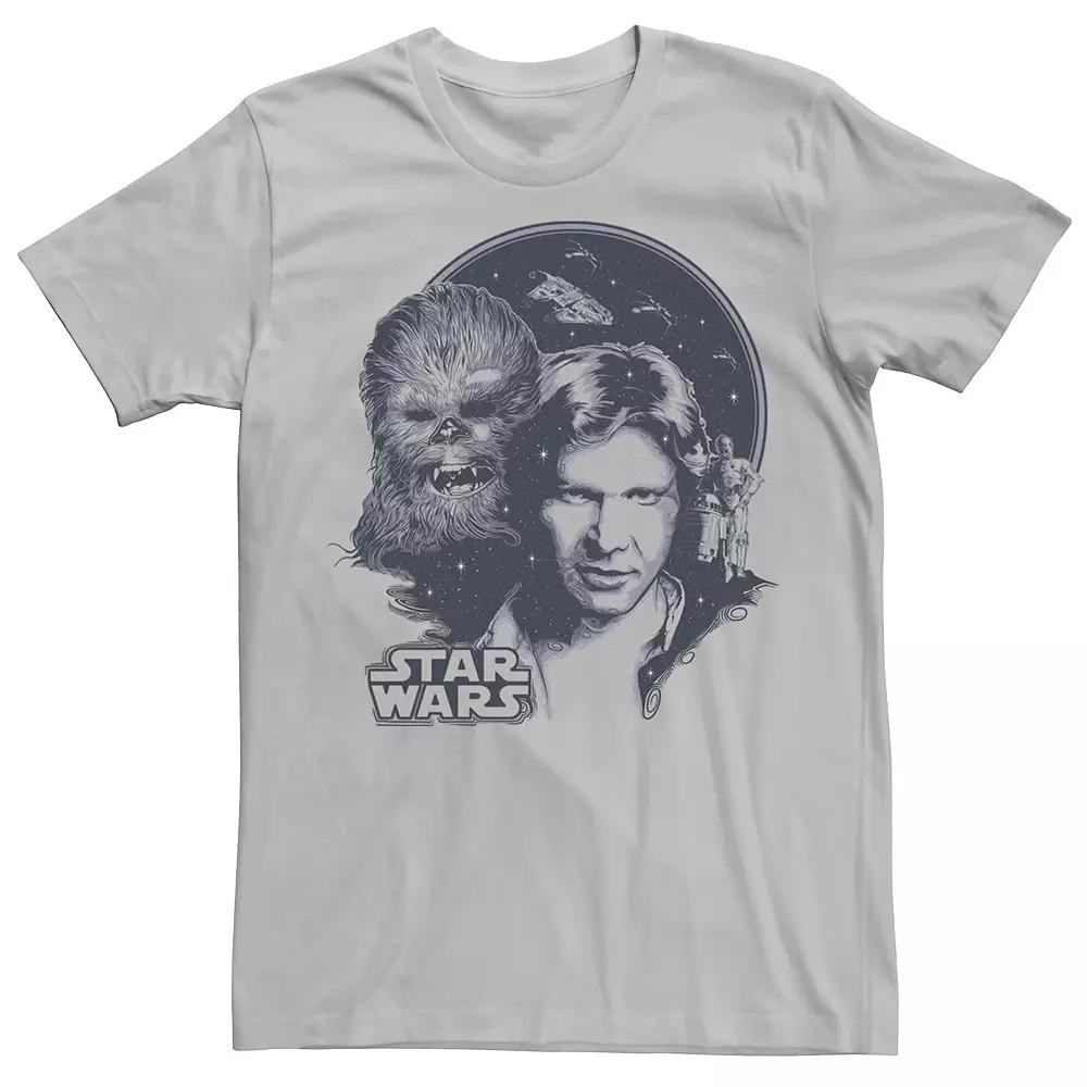 Men's Star Wars Retro Group Shot Logo Graphic Tee,  Product Image