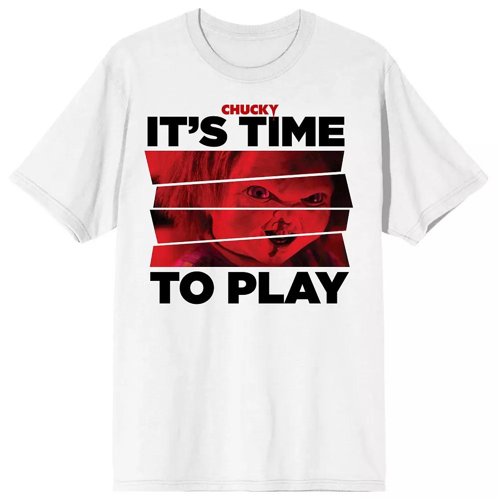 Men's Chucky It's Time To Play Tee, Size: XXL, White Product Image