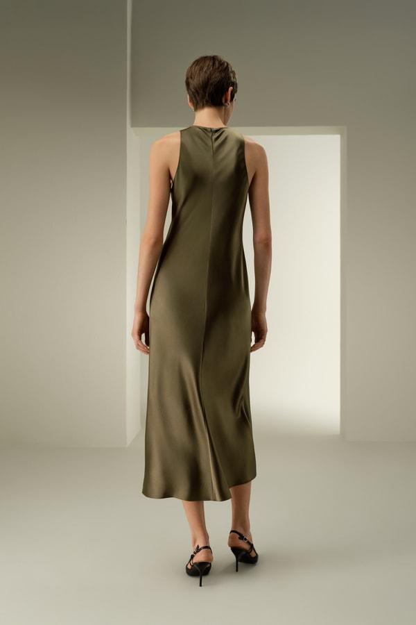 LILYSILK Silk Maxi Dress - Female - Pine 100% Premium Silk - Ultimate Luxury Smooth Texture Maxi Dress Product Image