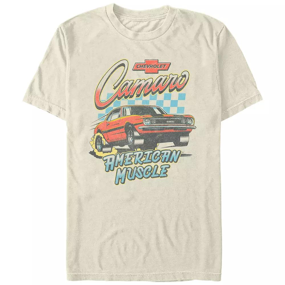 Men's Chevy Camaro American Muscle Graphic Tee, Size: XL, Ivory Product Image