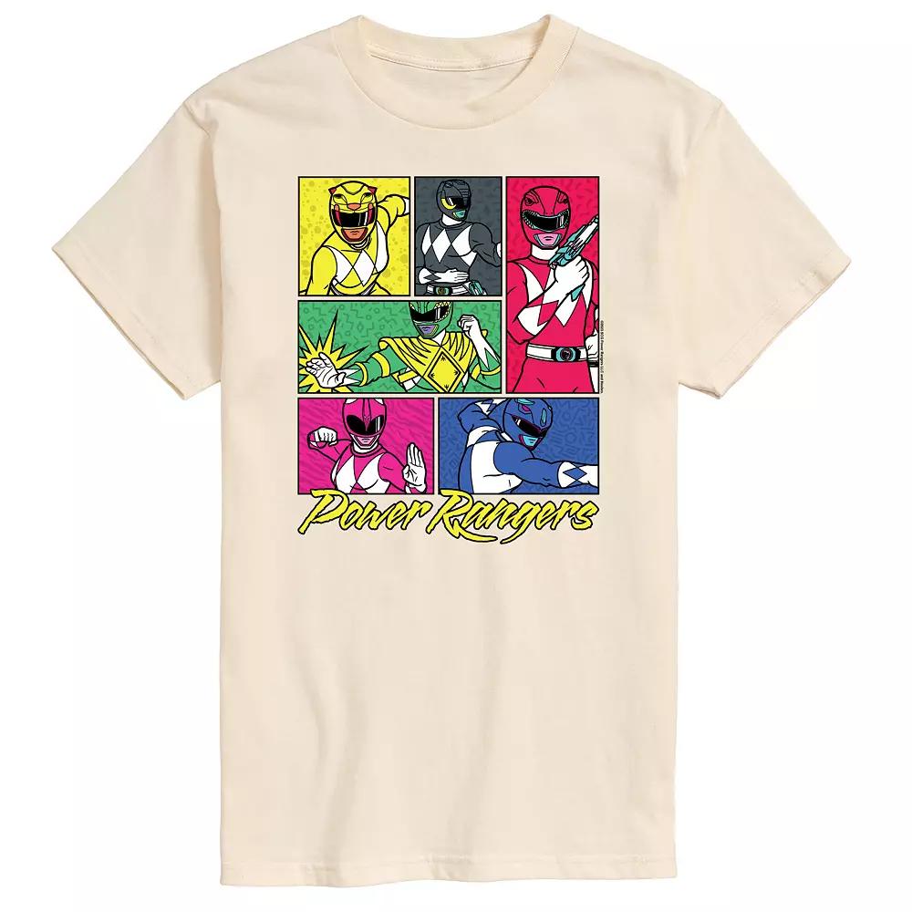 Big & Tall Power Rangers Grid Graphic Tee, Men's,  Product Image