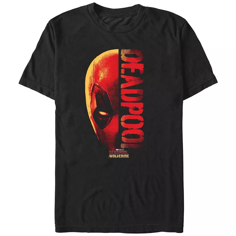 Men's Deadpool And Wolverine Half Face Graphic Tee,  Product Image