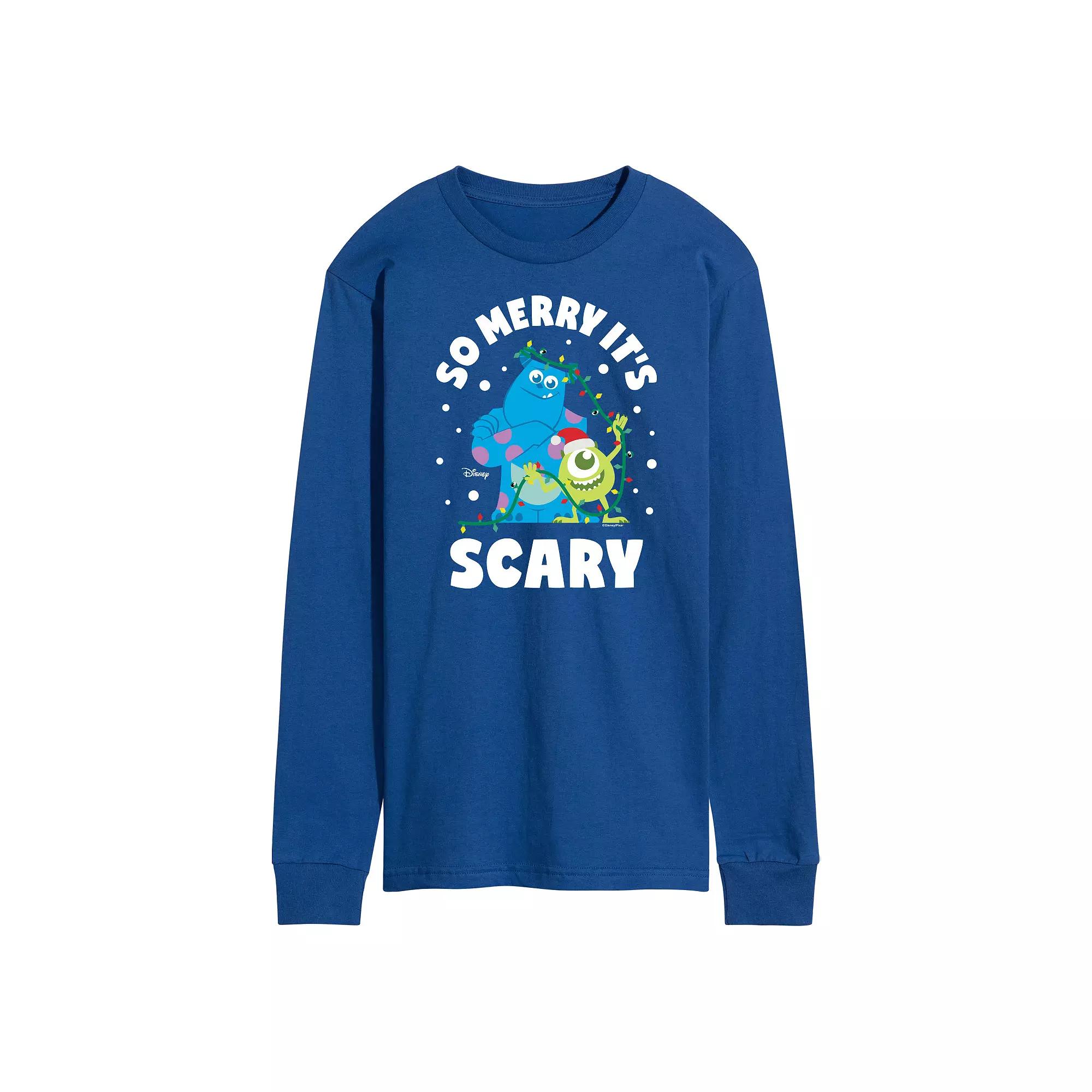 Disney / Pixar's Monsters Inc. Men's So Merry It's Scary Long Sleeve Graphic Tee,  Product Image
