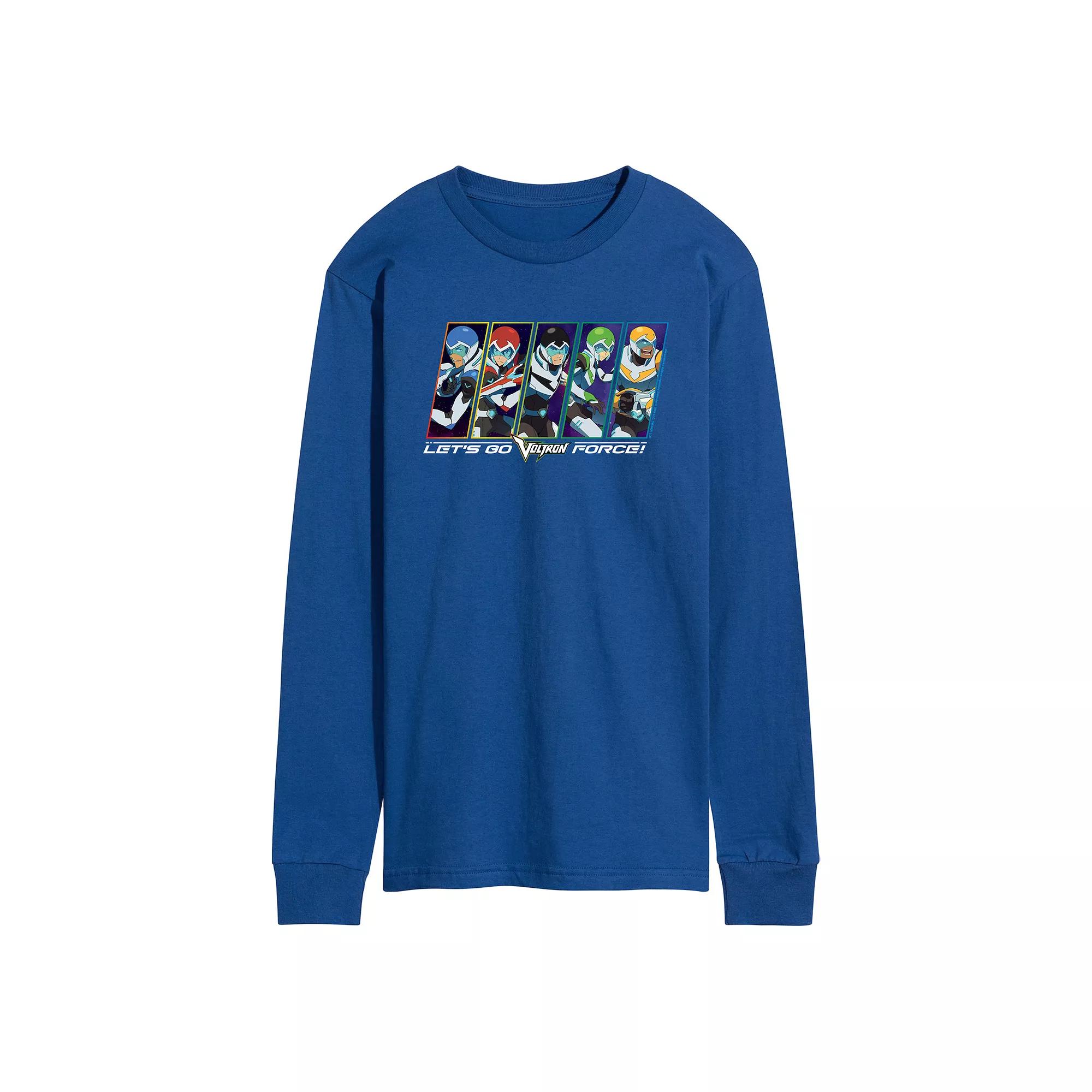 Men's Voltron Lets Go Voltron Force Long Sleeve Graphic Tee,  Product Image