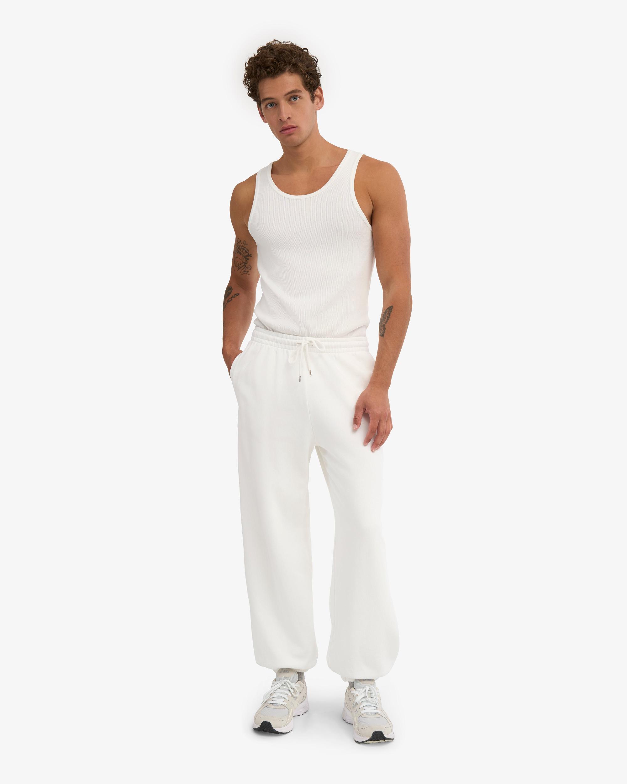 Organic Relaxed Sweatpants - Optical White Product Image
