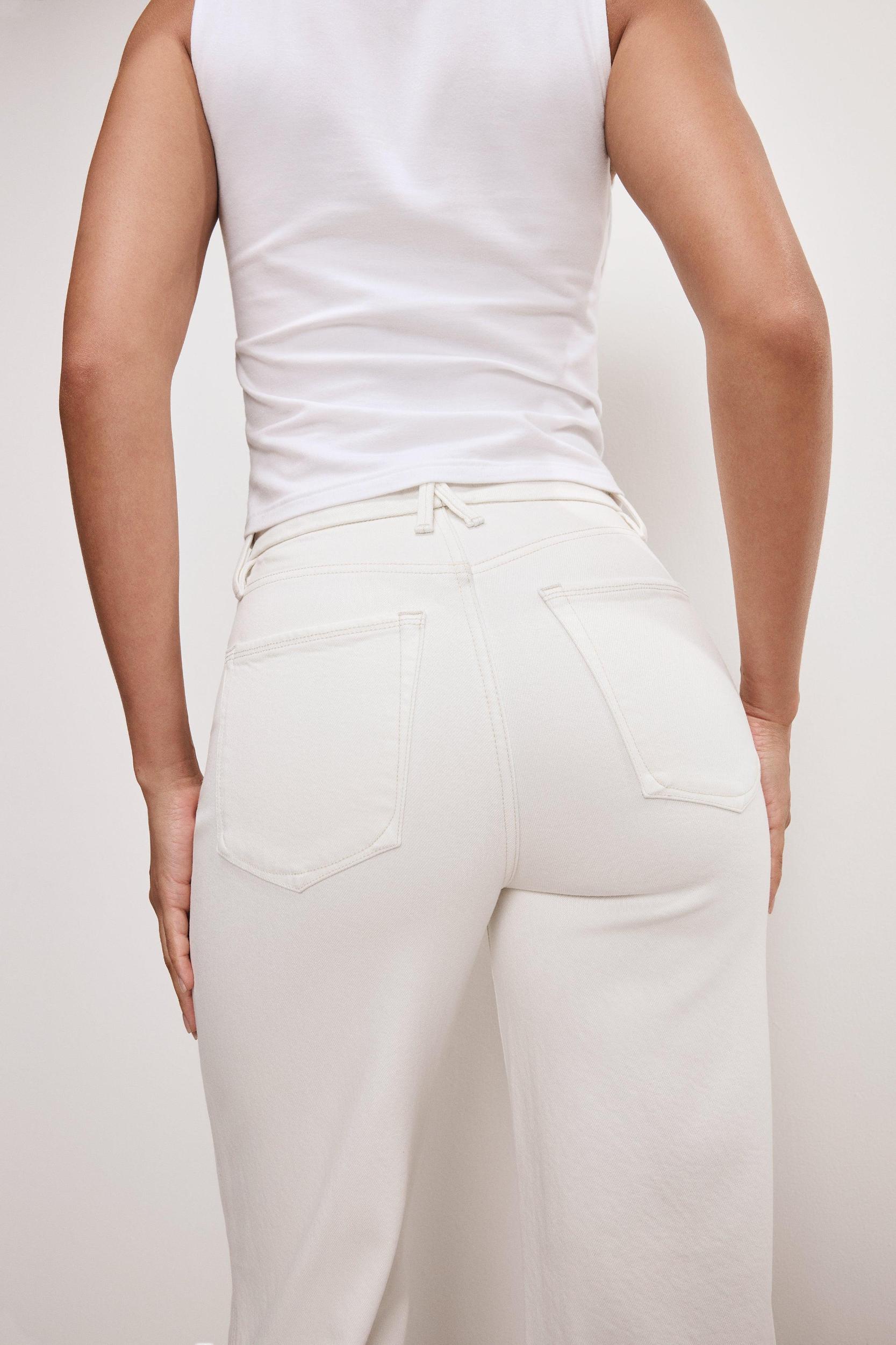 SOFT TECH GOOD SKATE WIDE CROPPED JEANS | CLOUD WHITE Product Image