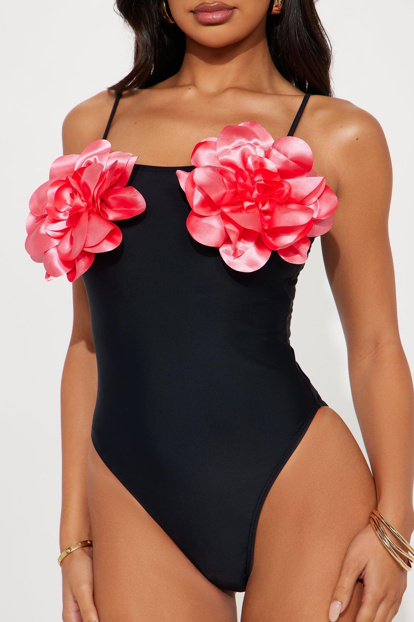 Isabella Rosette 1 Piece Swimsuit - Black/combo Product Image
