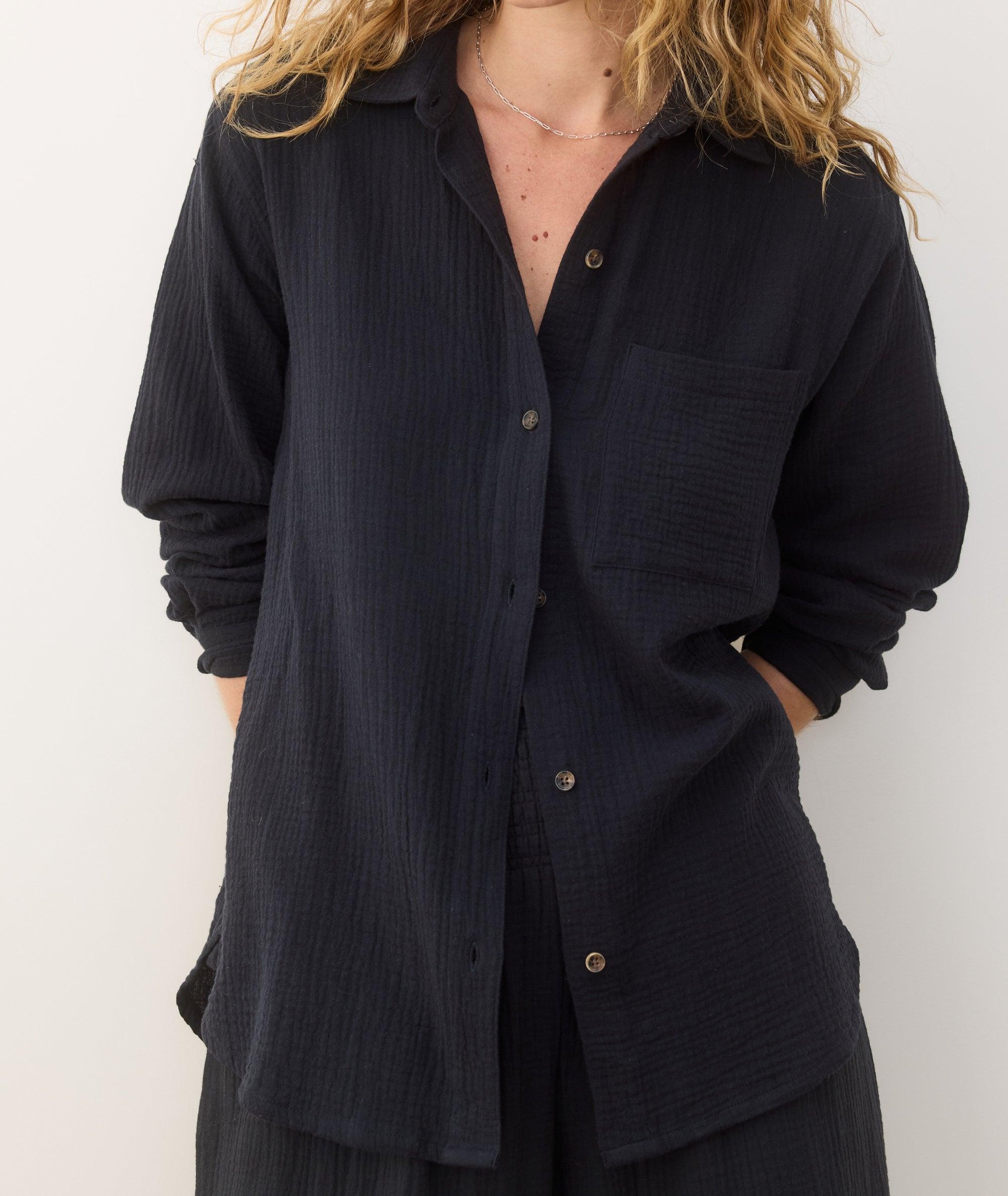 Jane Relaxed Double Cloth Shirt Product Image