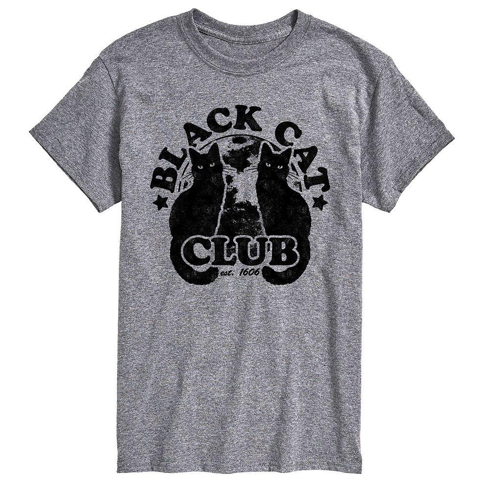 Big & Tall Black Cat Club Tee, Men's,  Product Image