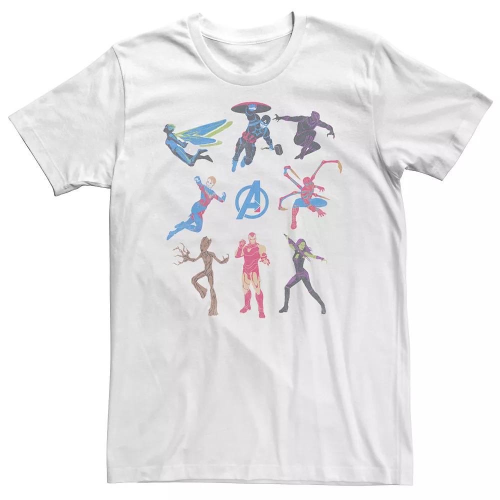 Big & Tall Marvel Character Collage Tee, Men's,  Product Image