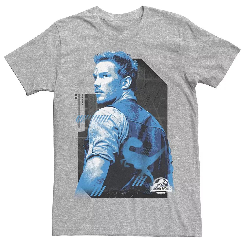 Men's Jurassic World Owen Blue Tone Portrait Tee,  Product Image