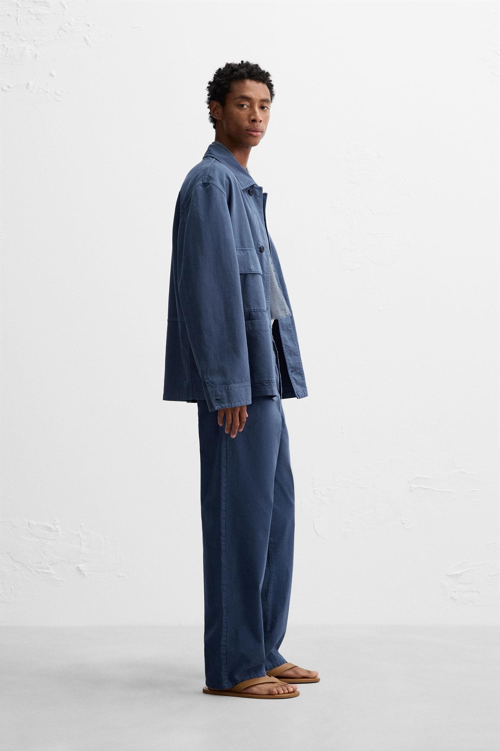 WASHED STRAIGHT FIT PANTS Product Image