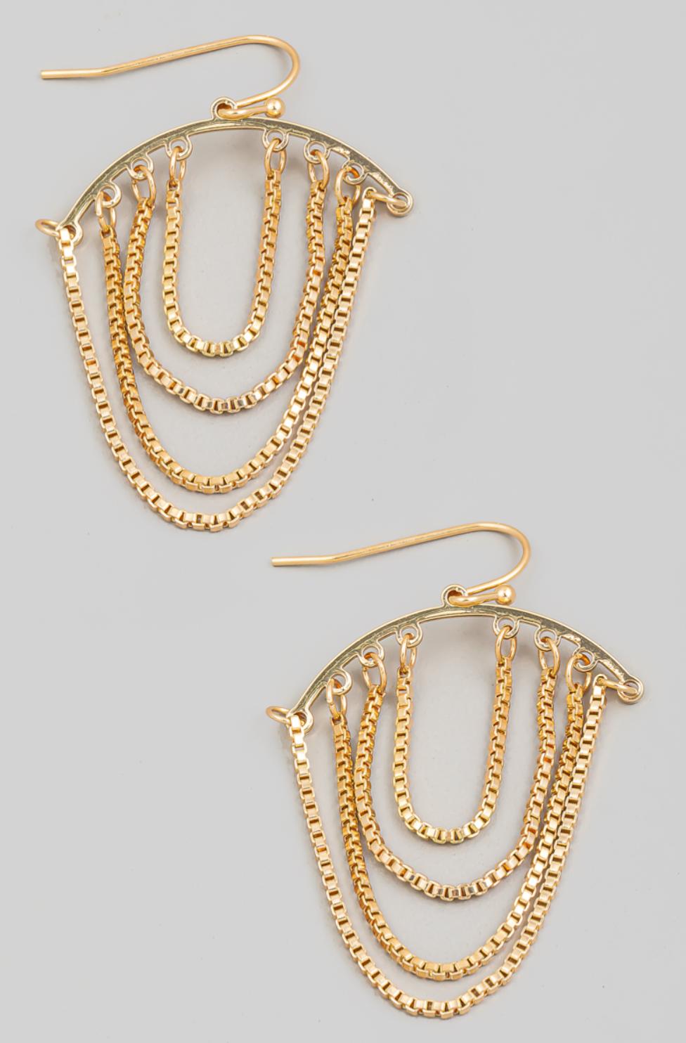 Box Chain Drop Earrings Product Image