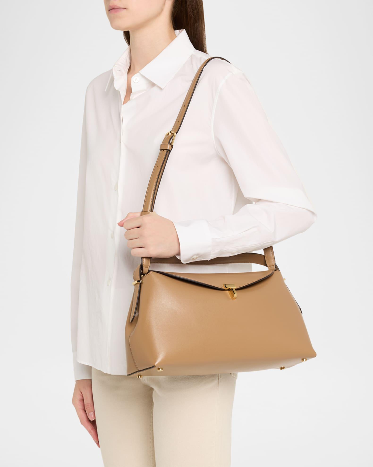 T-Lock Leather Top-Handle Bag Product Image