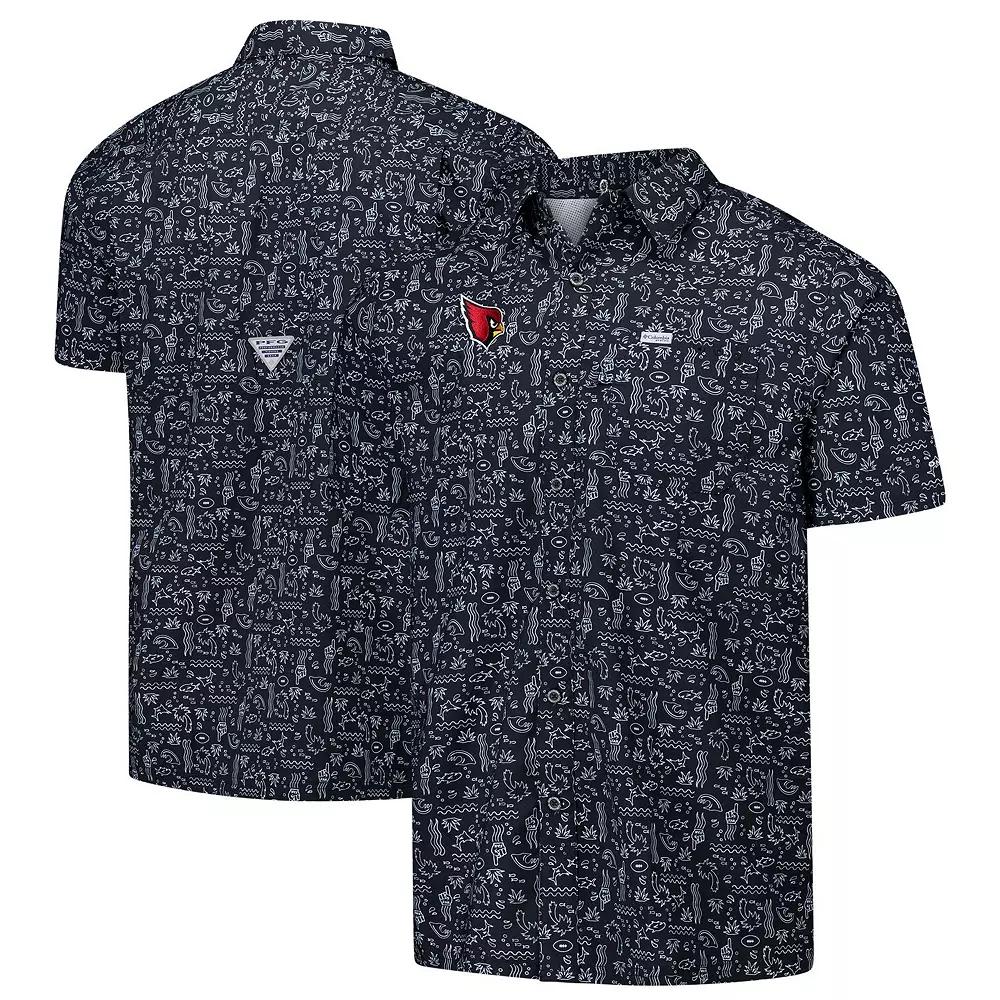 Men's Columbia PFG Black Arizona Cardinals Super Slack Tide Omni-Wick Button-Up Shirt,  Product Image